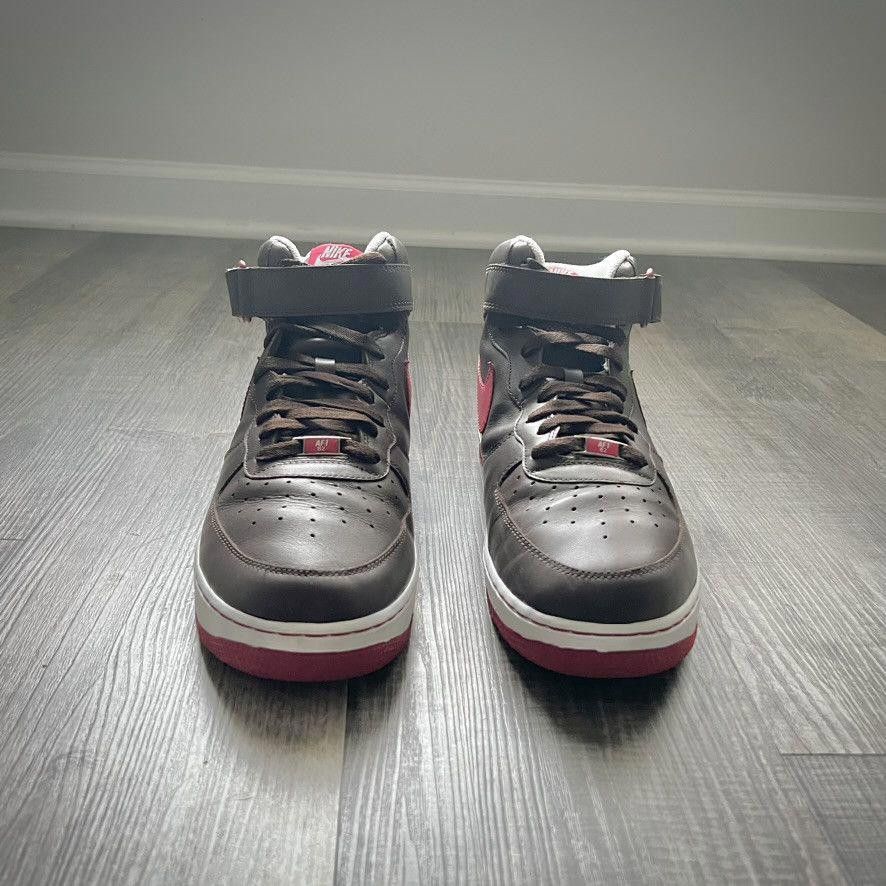 Nike NIKE • Air Force 1 Mid 07 Players "Brown/Red" (11.5M) Size US 11.5 / EU 44-45 - 6 Thumbnail