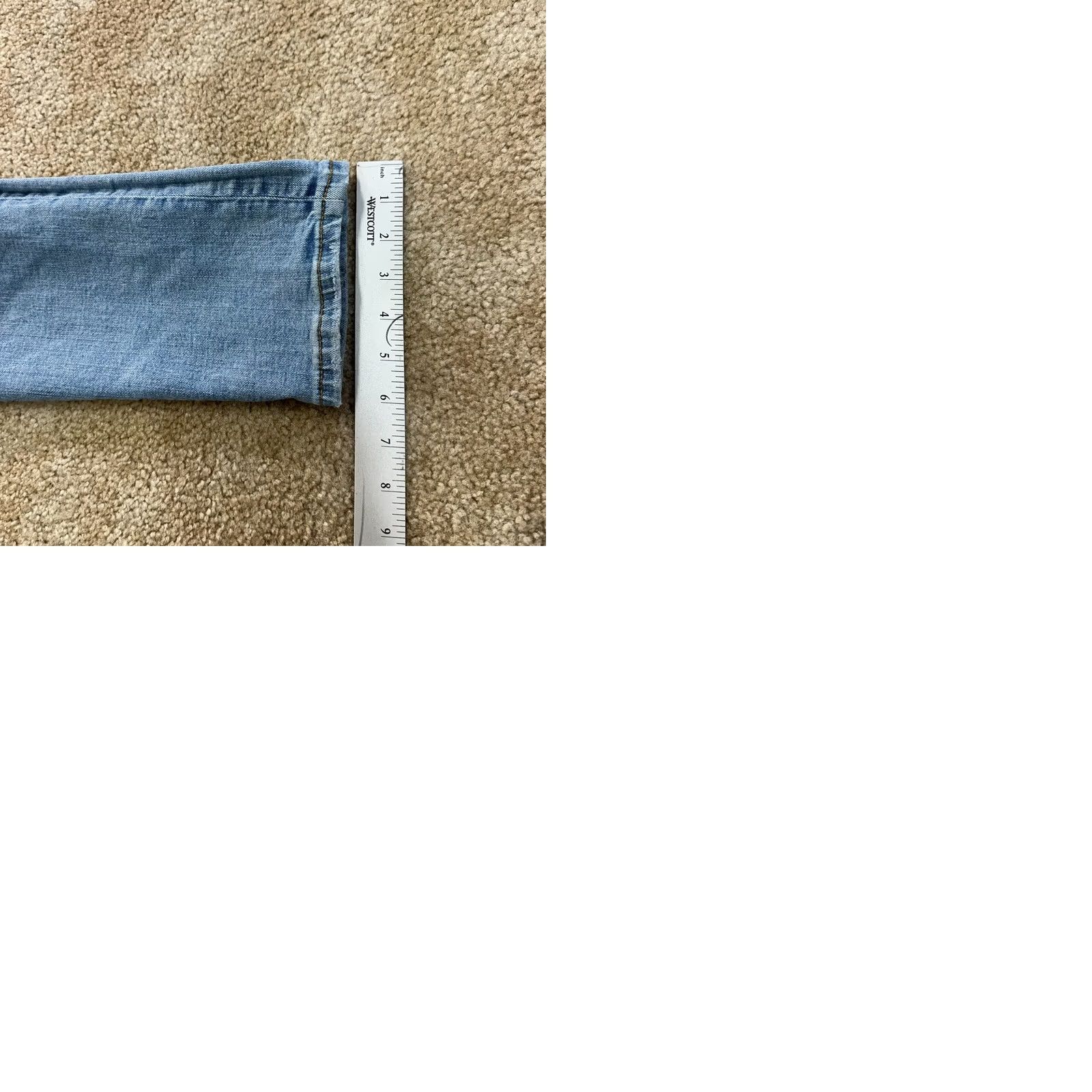 American Eagle Outfitters American Eagle Athletic Straight Jeans Men's 32x34 Denim Stretch 5-Pocket Blue 90s Hipster Mens Size US 32 / EU 48 - 9 Thumbnail