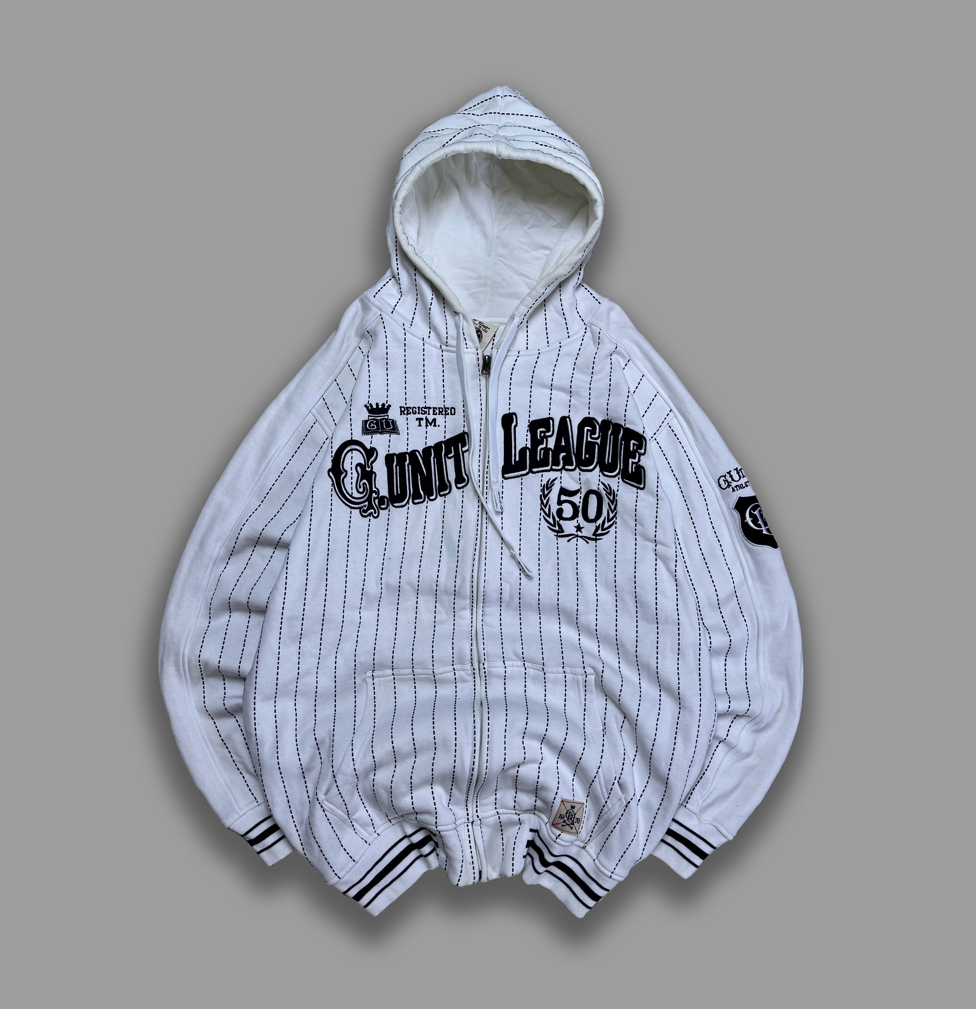 50 Cent G Unit Vintage RARE G UNIT LEAGUE 50 CENT ZIP RAP HOODIE BAGGY Y2K VINTAGE Grailed