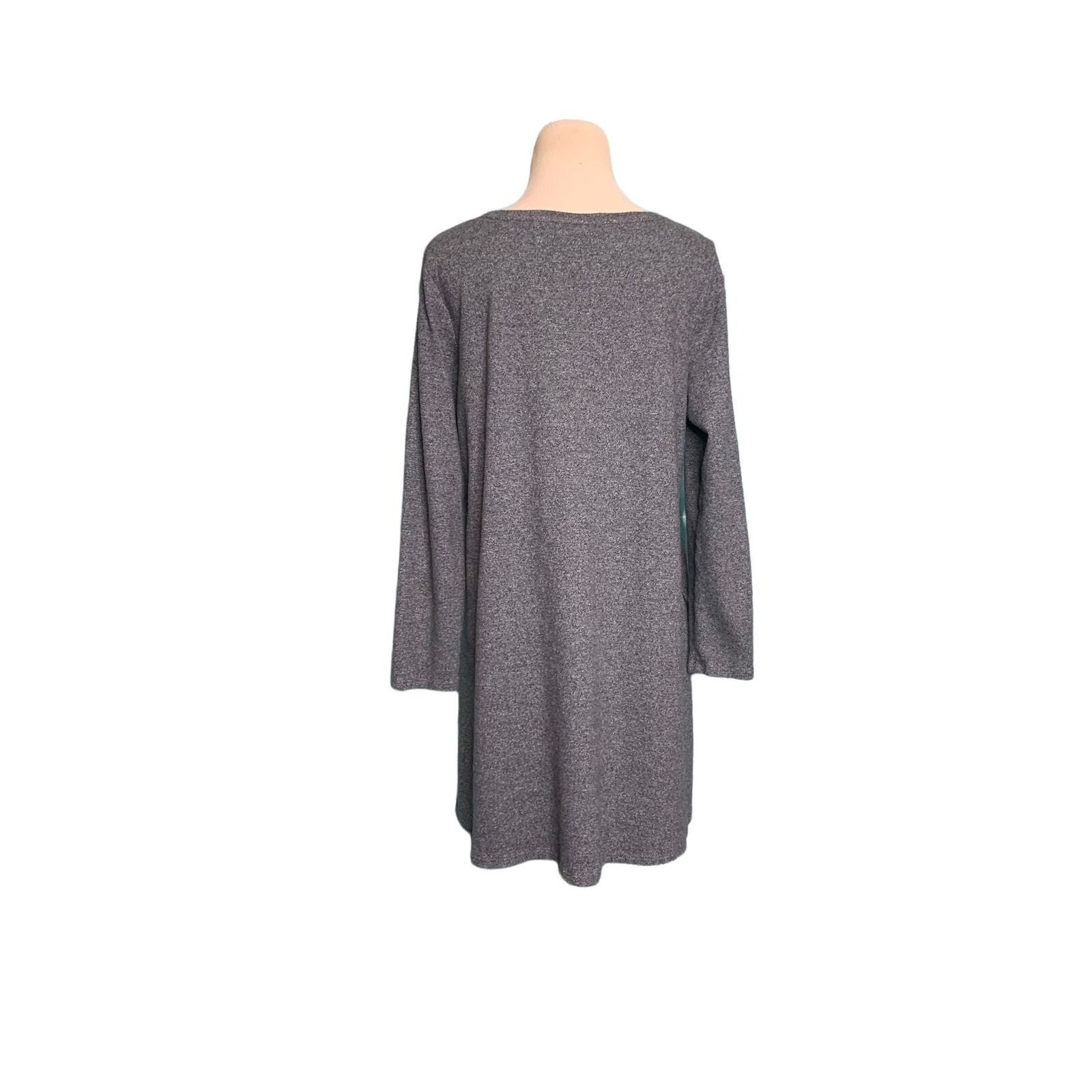 J. Jill Pure Jill gray long sleeves mini dress size Medium Size M / US 6-8 / IT 42-44 - 2 Thumbnail