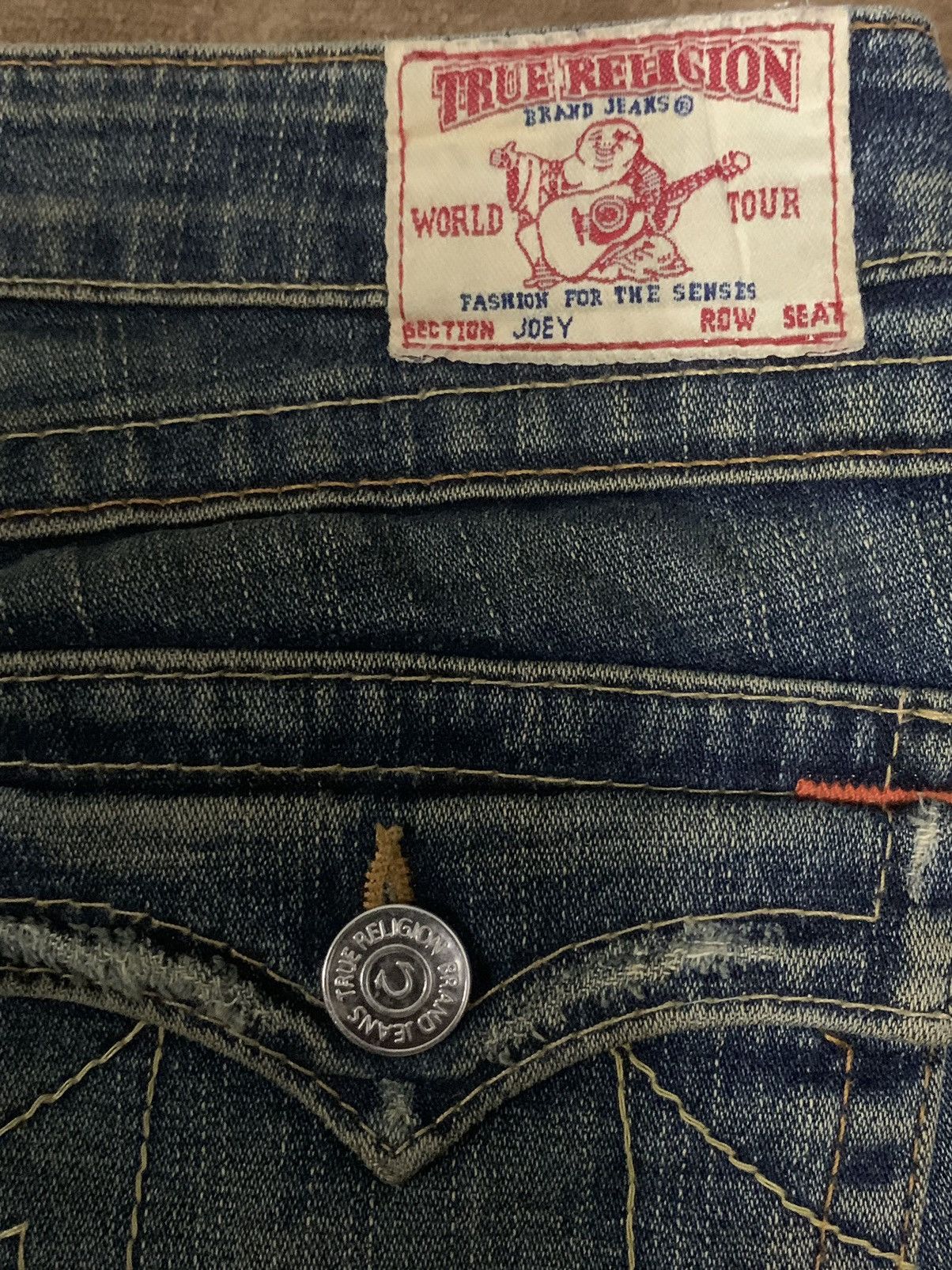 True Religion × Vintage 🔥Flare🔥 Vintage 90s True Religion Distress Bootcut Jeans Size US 34 / EU 50 - 15 Thumbnail