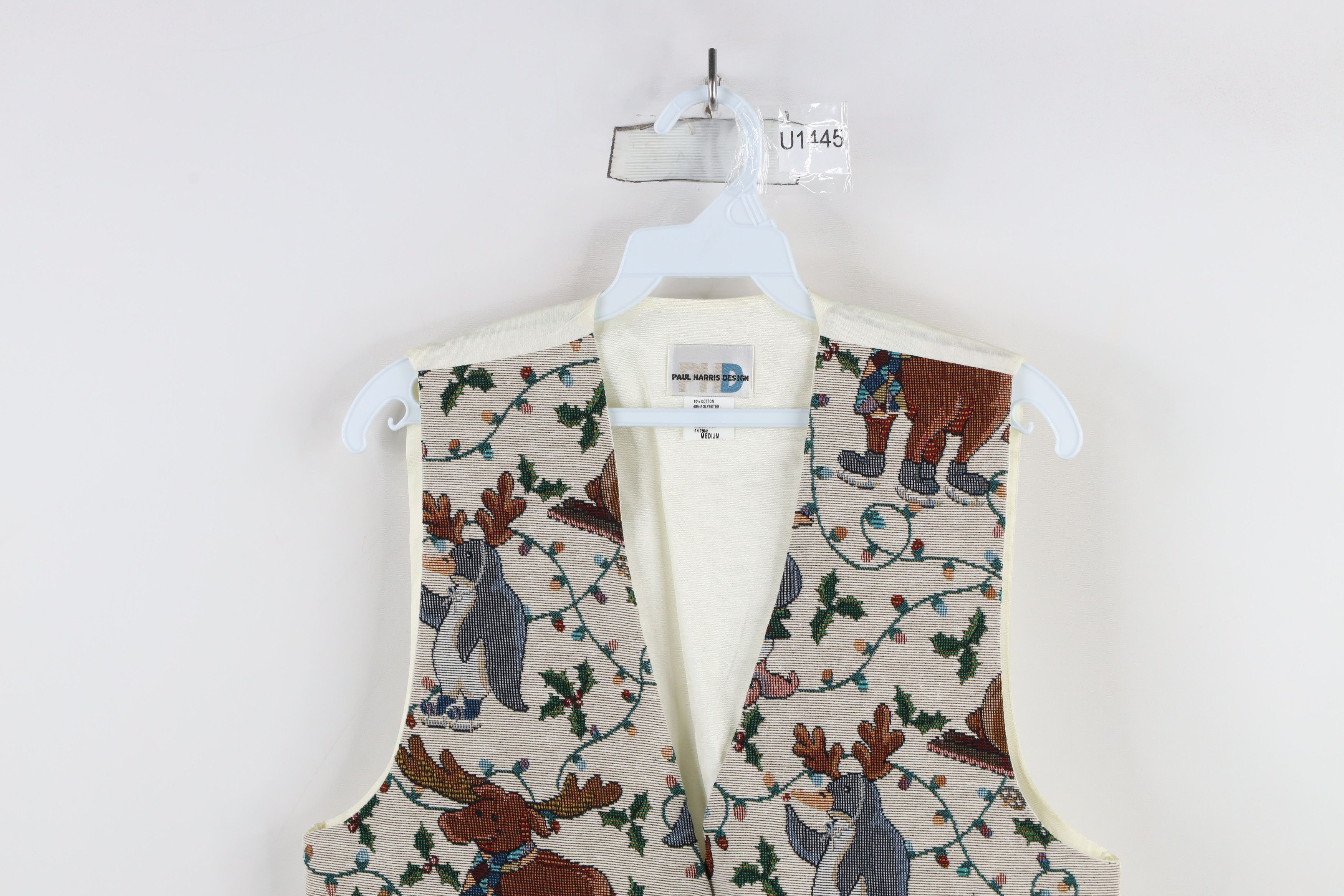 Vintage Vintage 90s Streetwear Penguin Tapestry Tie Back Vest USA Size M / US 6-8 / IT 42-44 - 2 Thumbnail