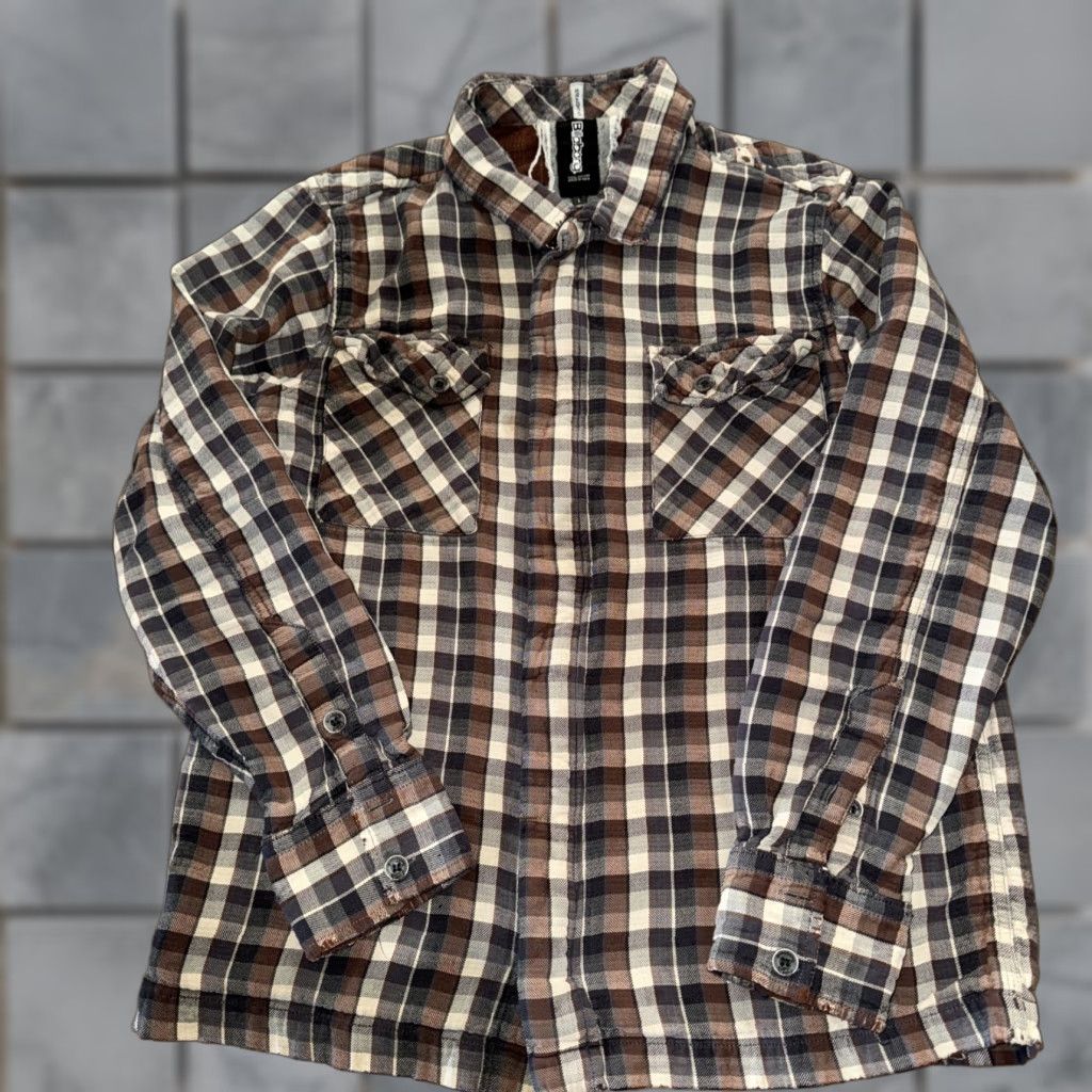 Billabong VINTAGE Billabong Full Zip Flannel Shirt Mens L Brown 20x26.5 JACKET? Size US L / EU 52-54 / 3 - 1 Thumbnail