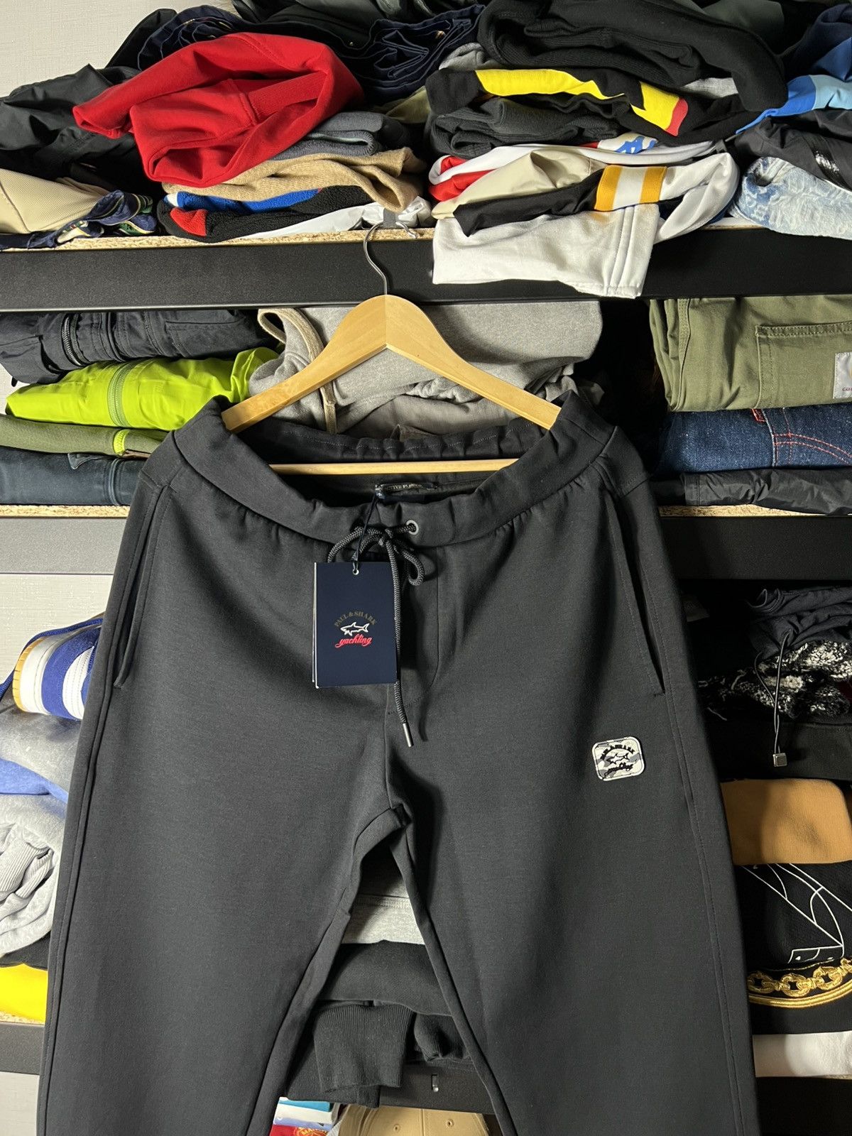 Paul & Shark 🦈 Paul & Shark Yachting Logo Sweatpants — Joggers - Black Size US 34 / EU 50 - 2 Thumbnail