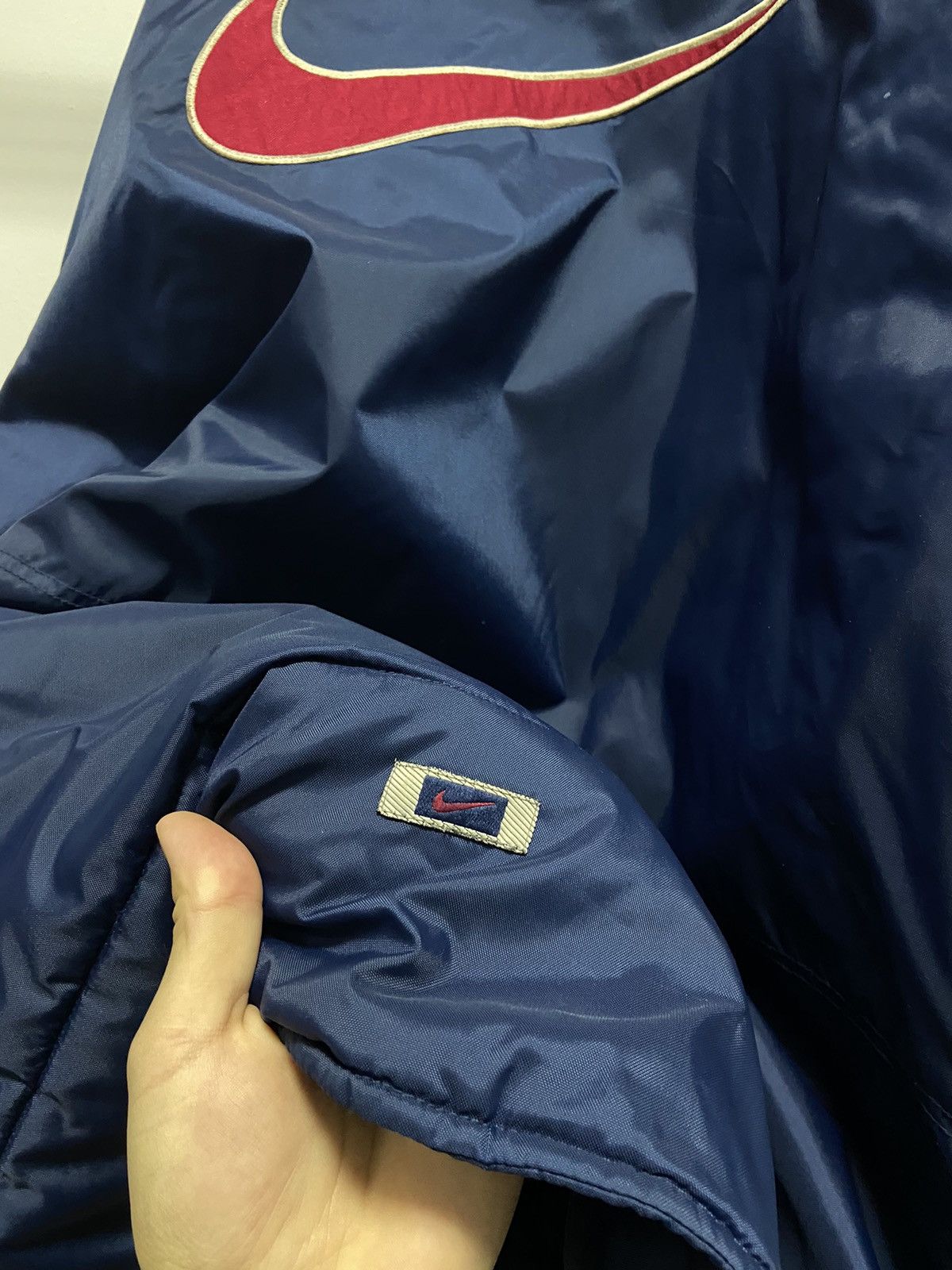 Nike × Vintage Nike Puffer Jacket big Logo Vintage Swoosh Size US XL / EU 56 / 4 - 8 Thumbnail