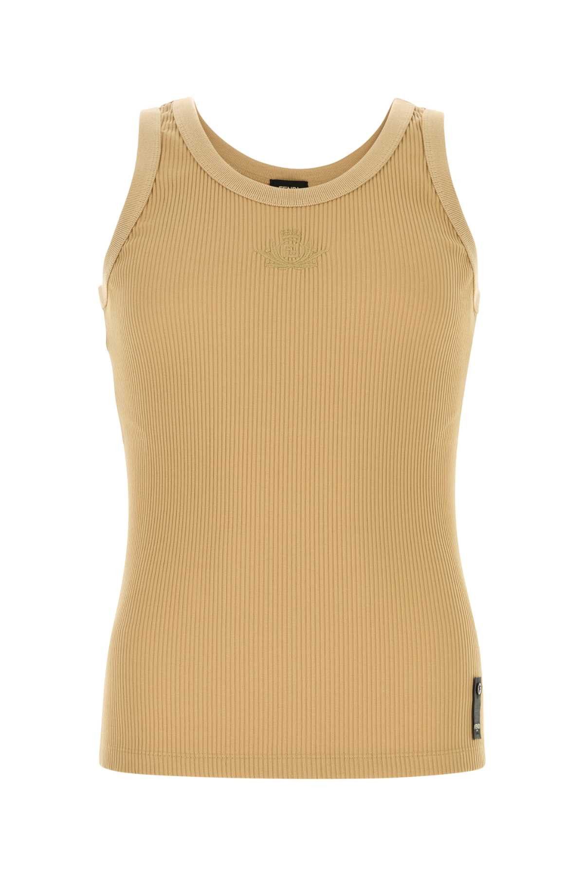Fendi Camel Stretch Nylon Tank Top Size US M / EU 48-50 / 2 - 1 Thumbnail