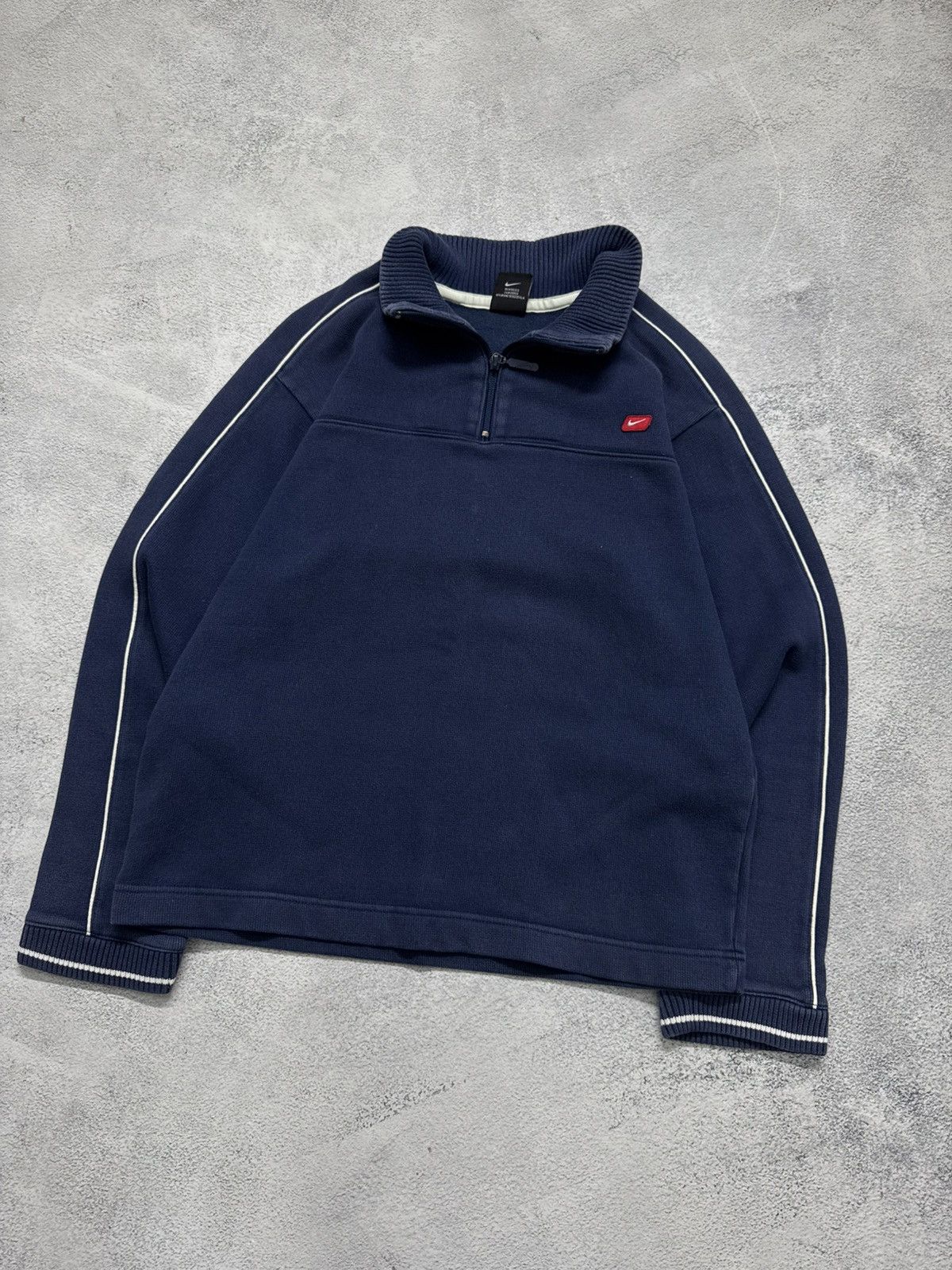 Nike Vintage Y2K Nike Mini Swoosh 1/3 Zip Hoodie 00’s Size US S / EU 44-46 / 1 - 1 Thumbnail