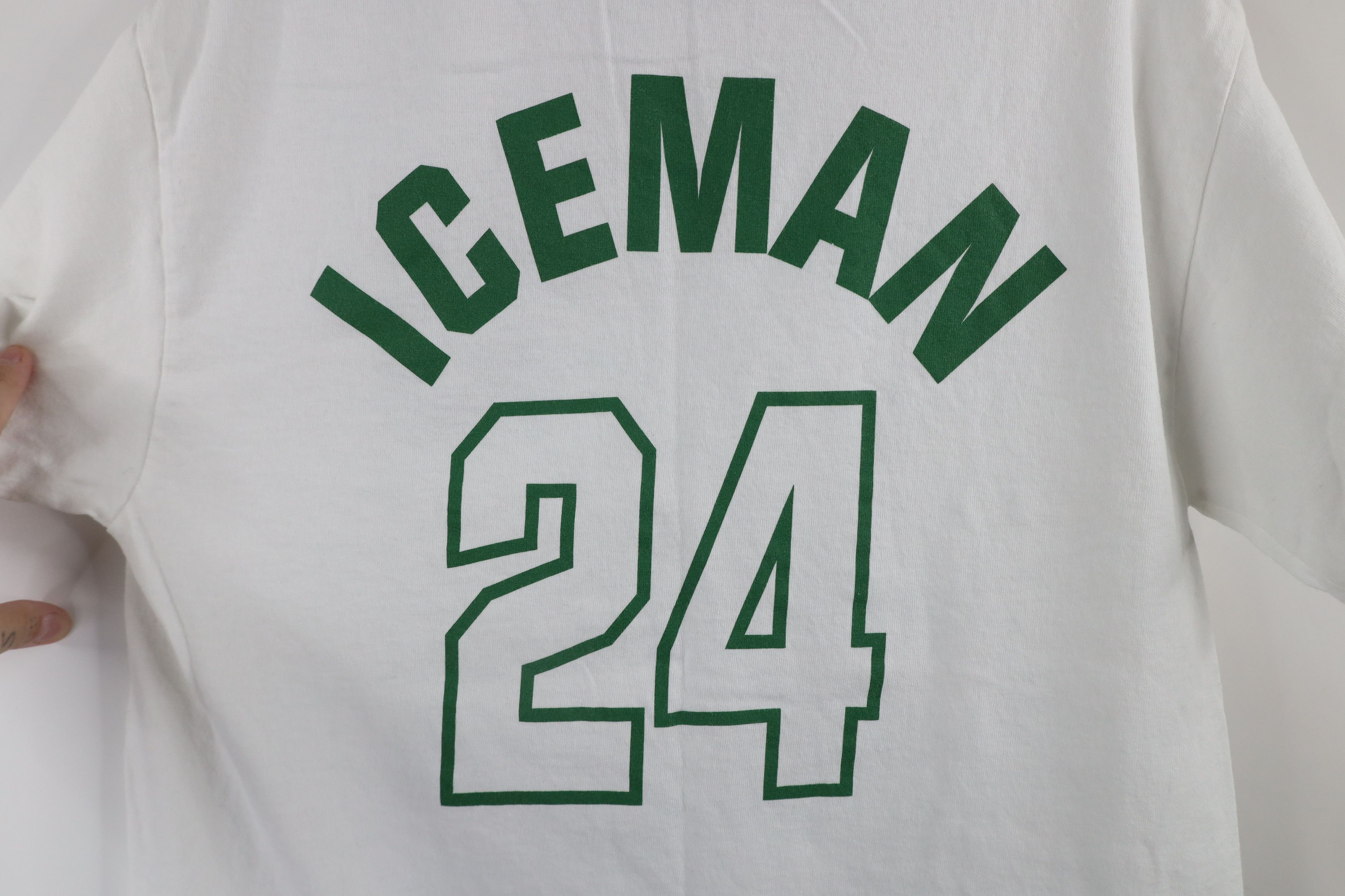 Vintage George Gervin Eastern Michigan University Basketball T-Shirt Size US M / EU 48-50 / 2 - 7 Thumbnail
