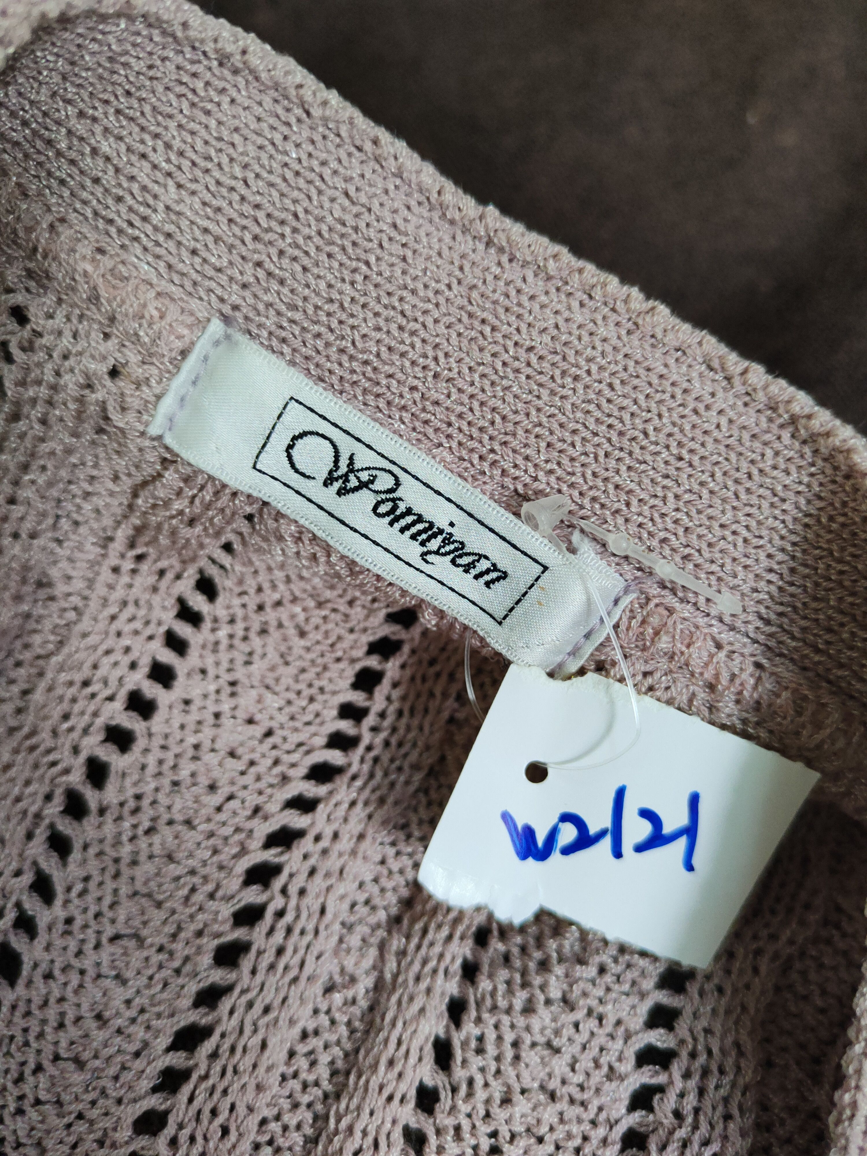 Homespun Knitwear Womiyan Pink Crochet Knitwear Vests #W2121 Size S / US 4 / IT 40 - 11 Thumbnail