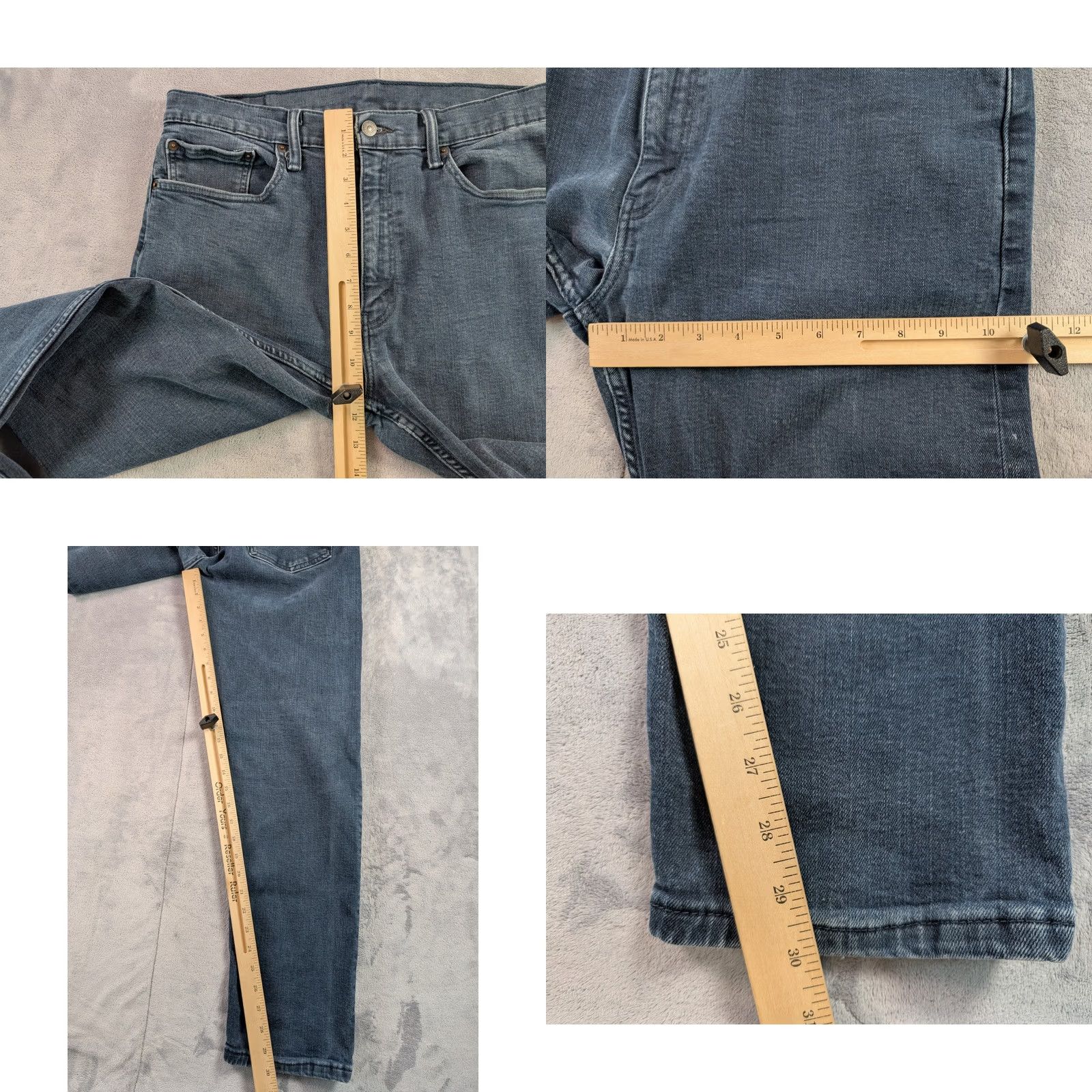 Levi's Levi's 502 Jeans Regular Taper Men's 34 Dark Wash Denim 5-Pocket Zip Button Mid Rise 30 Inseam City USA Retro Band 90s 80s Size US 34 / EU 50 - 8 Thumbnail