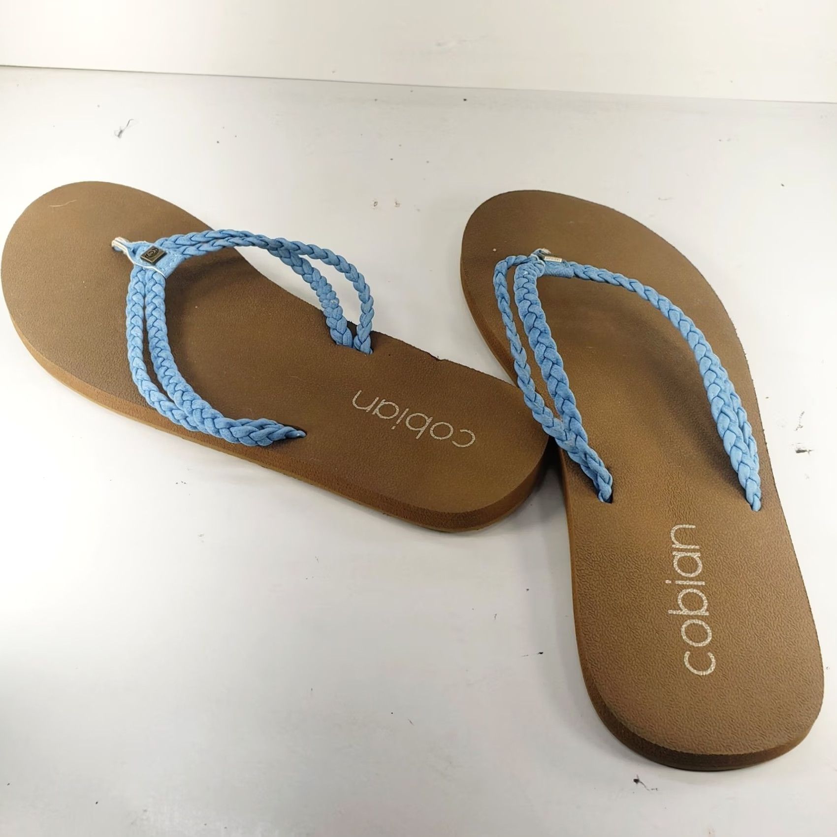 Vintage Cobian Leucadia Blue Braided Flip Flop Comfort Sandals 8-9 Womens Sandal Casual Travel Beach Bohemian Size US 8 / IT 38 - 5 Thumbnail