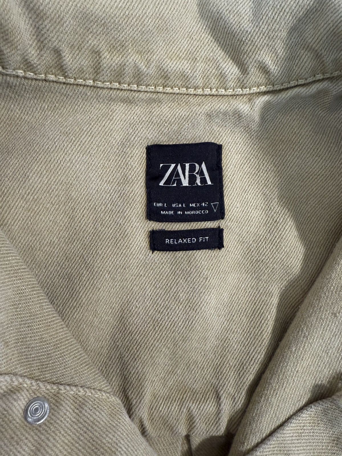 Zara Beige Overshirt Jacket - Zara Size US L / EU 52-54 / 3 - 4 Thumbnail