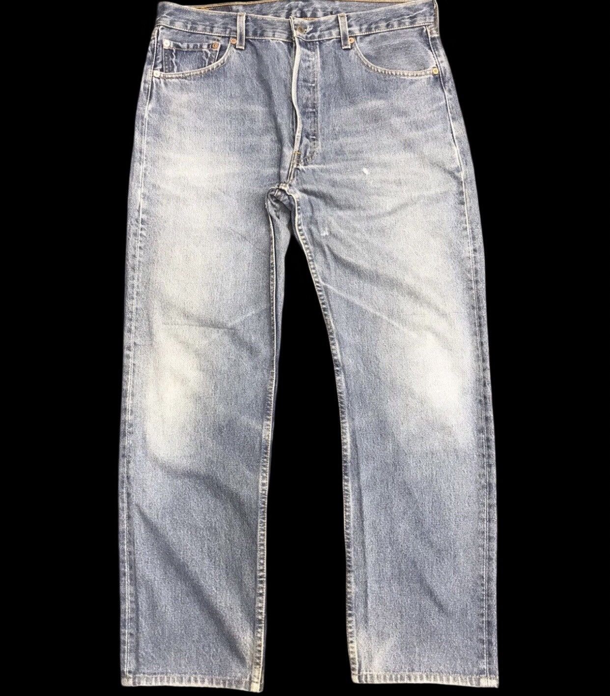 Vintage Levis 501 Light Wash Distressed Jeans