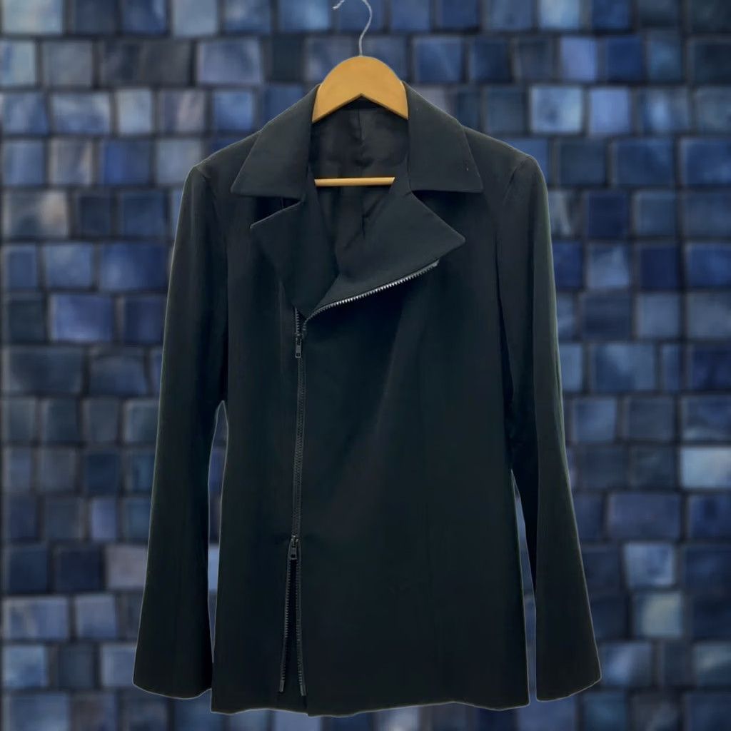 Yohji Yamamoto Yohji Yamamoto Y's Jacket Women Black Size M Asymmetric Double-Zip Wool Used Size M / US 6-8 / IT 42-44 - 1 Thumbnail