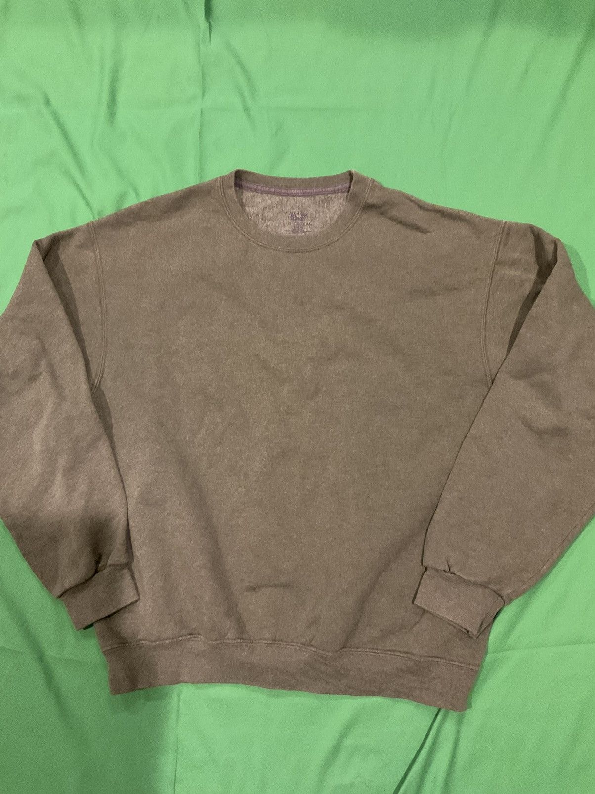 Fruit Of The Loom × Vintage Vintage Green Blank crewneck Size US L / EU 52-54 / 3 - 1 Thumbnail