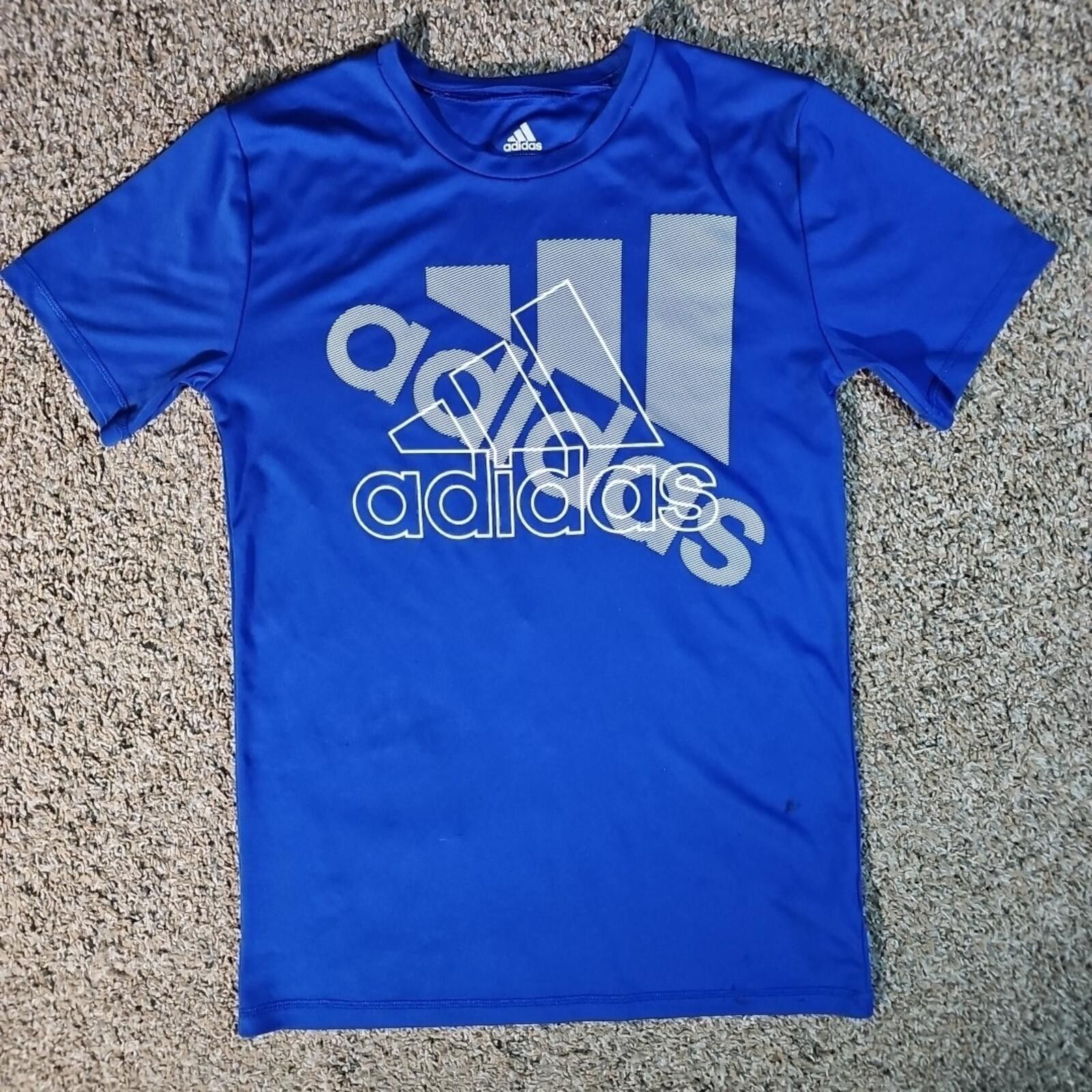 Adidas Adidas L(14/16) Athletic Blue Shirt Size US L / EU 52-54 / 3 - 1 Thumbnail