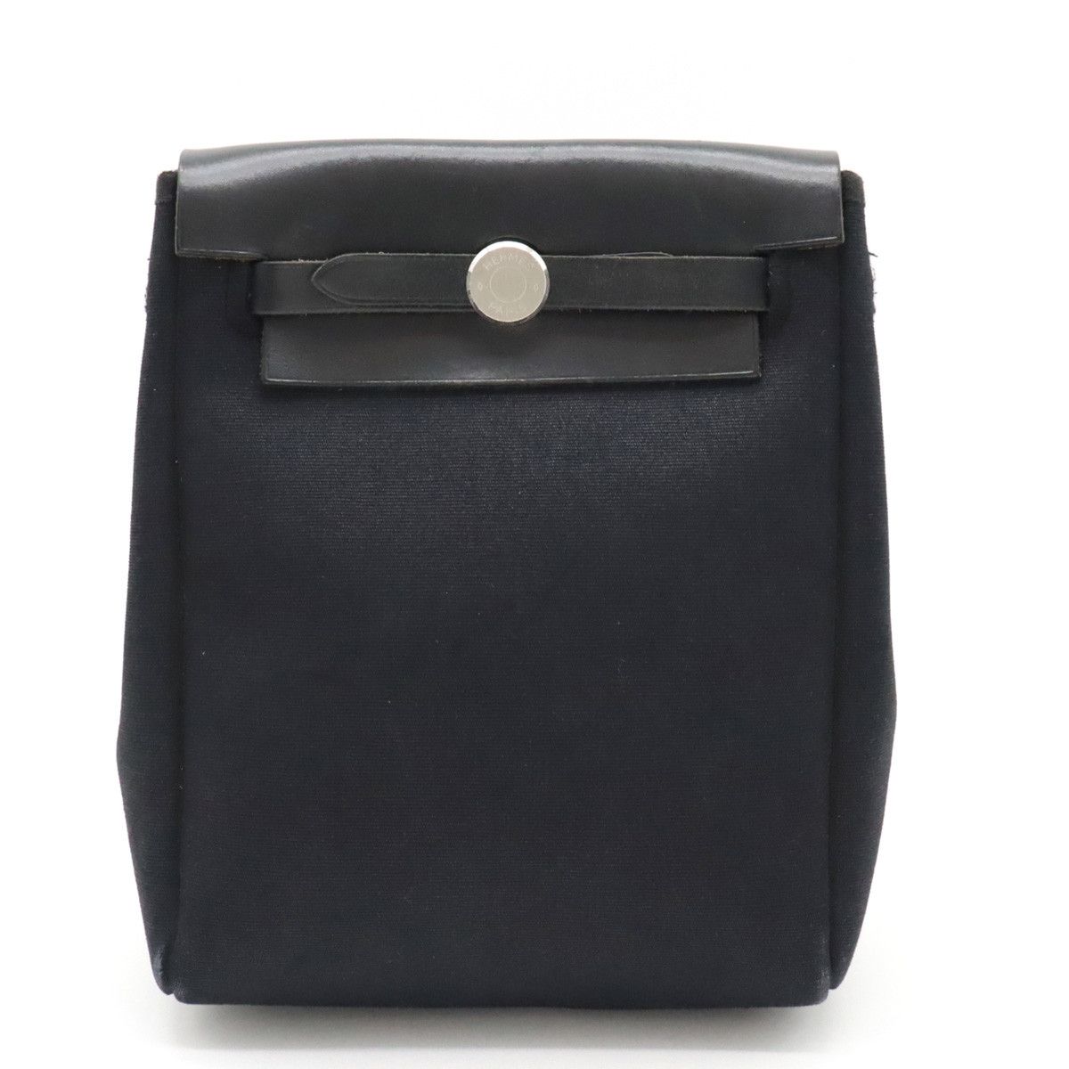 Hermes Hermes Hermes Toile Officier/Leather Herbag TPM Clutch Canvas Clutch Bag in Very Good Condition Size ONE SIZE - 1 Thumbnail