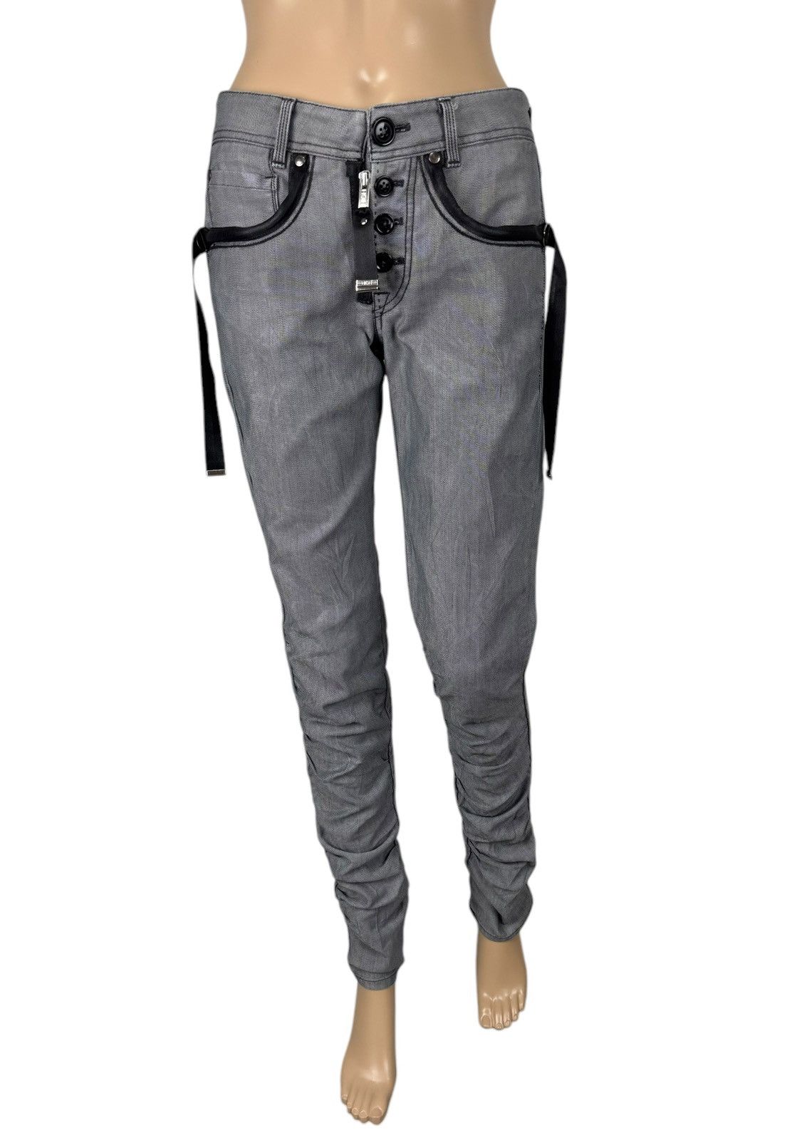 Other High Studded Jeans Slim Stretch size L Size 29" - 2 Thumbnail