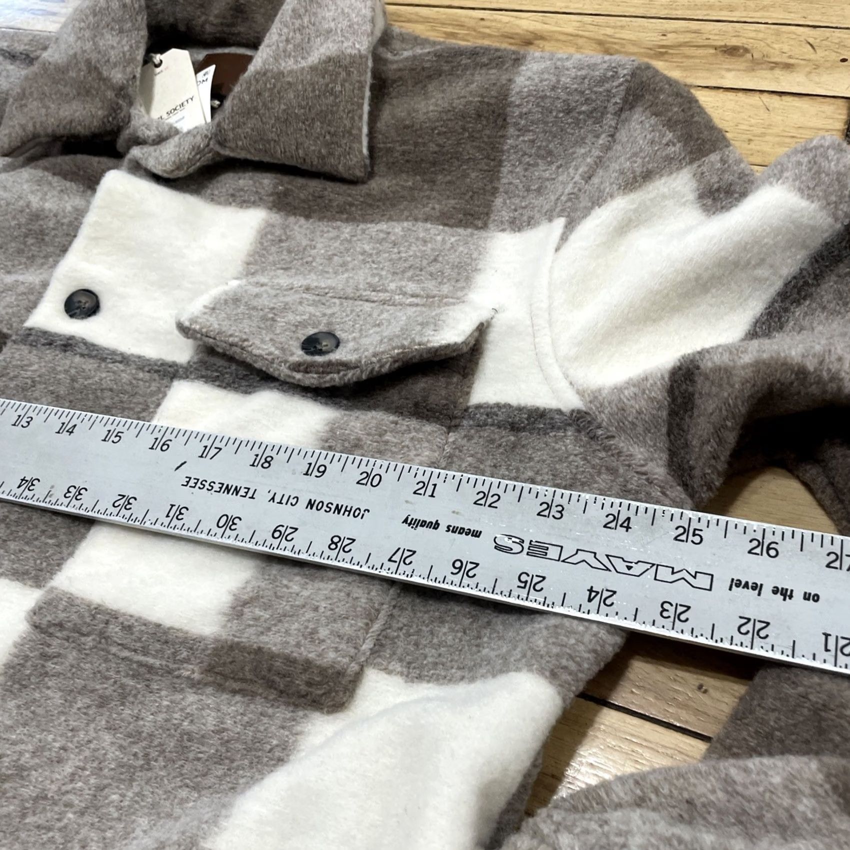 Vintage VINTAGE Civil Society Fleece Flannel Shacket Men XL Brown Plaid New Khaki NEW 0 Size US XL / EU 56 / 4 - 7 Thumbnail