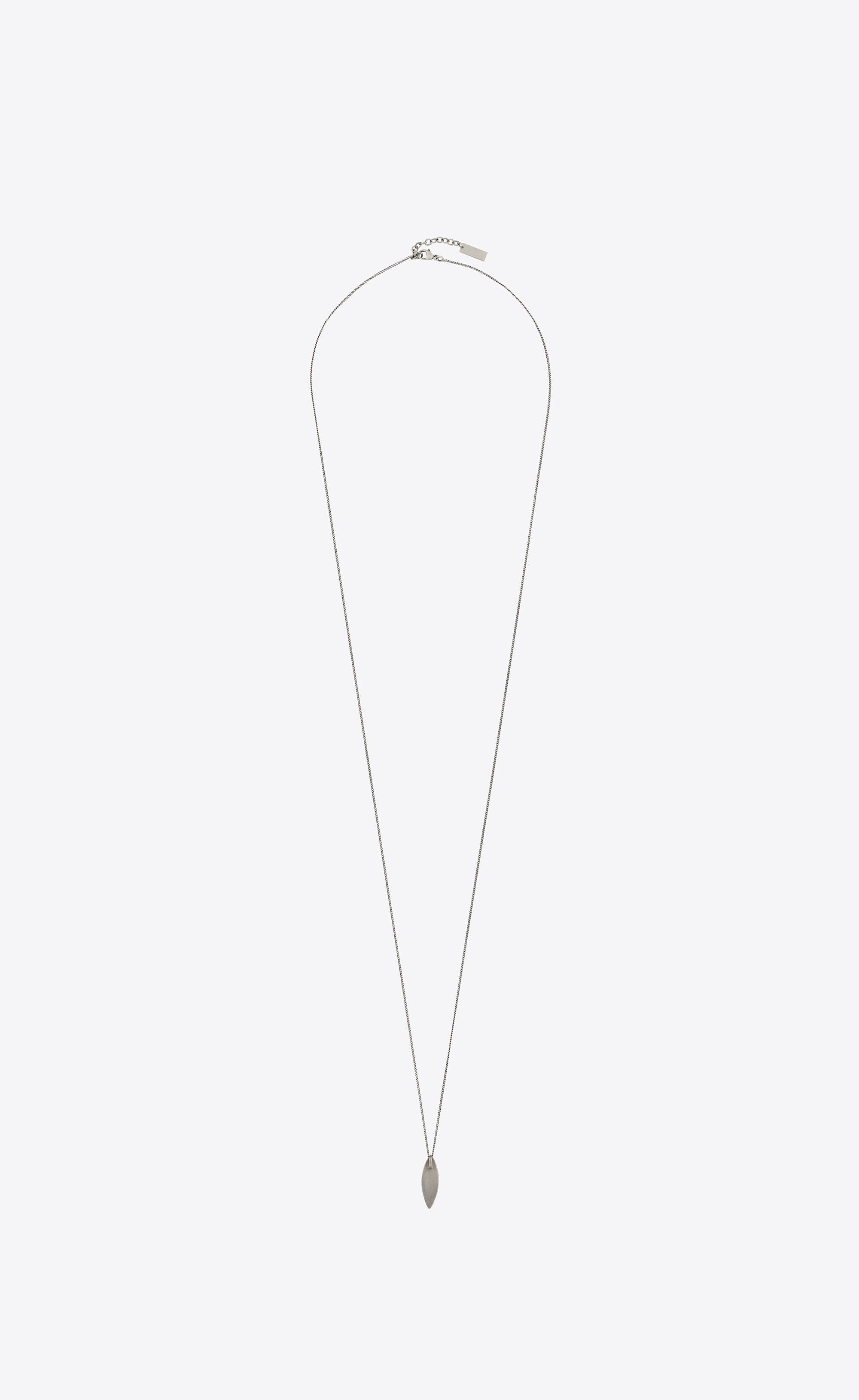 Saint Laurent Paris o1bcso1str1224 Size: OS/Charm Necklace In Metal in Silver Size ONE SIZE - 1 Thumbnail