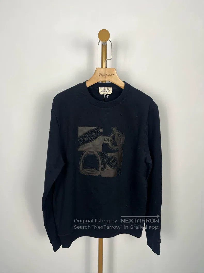 Hermes Hermes Blue Printed Pattern Long Sleeve Sweatshirt Size XS / US 0-2 / IT 36-38 - 1 Thumbnail