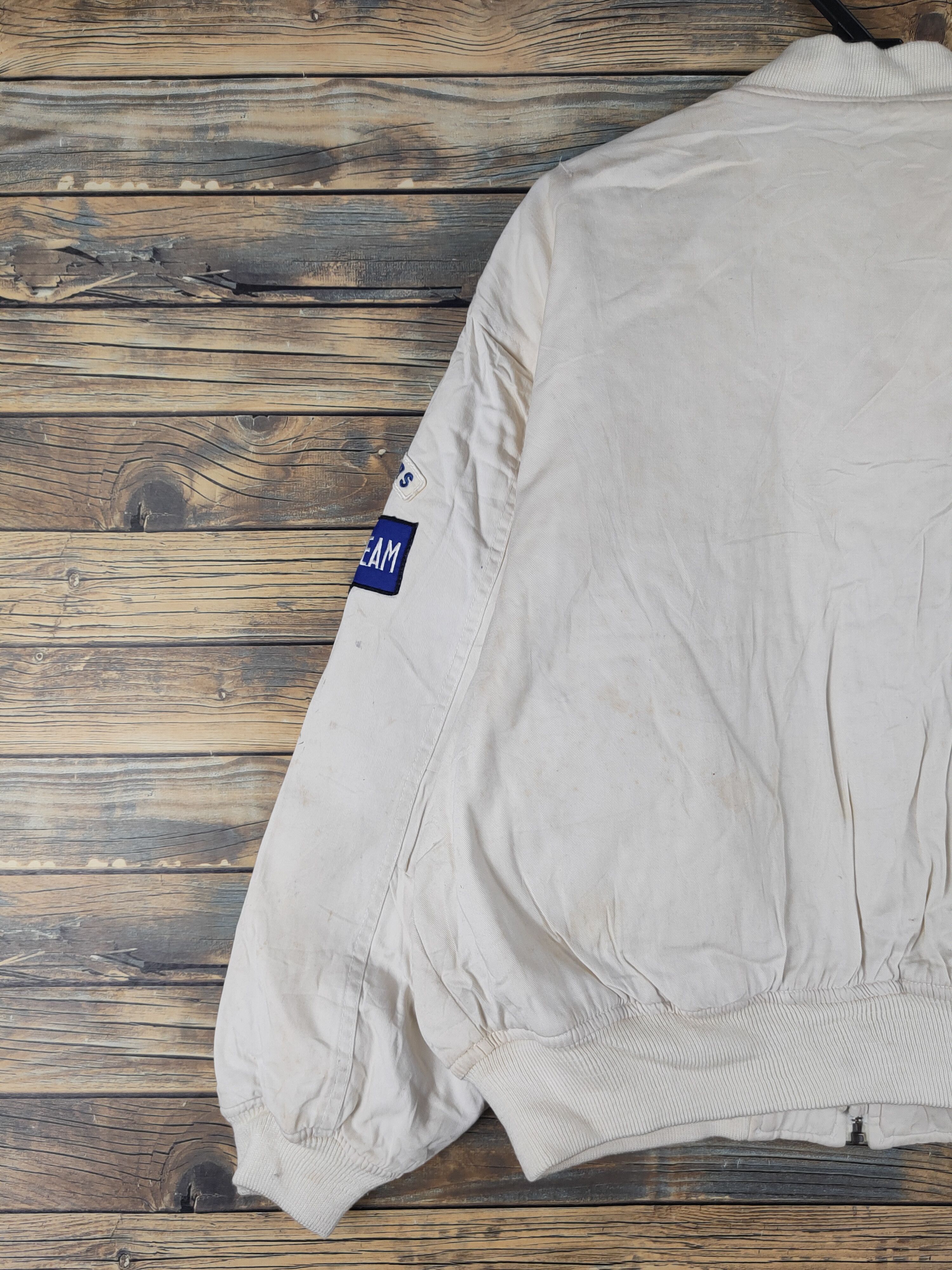 Japanese Brand Big Volunt racing Ivory Jackets vintage #W2051 Size US XL / EU 56 / 4 - 10 Thumbnail