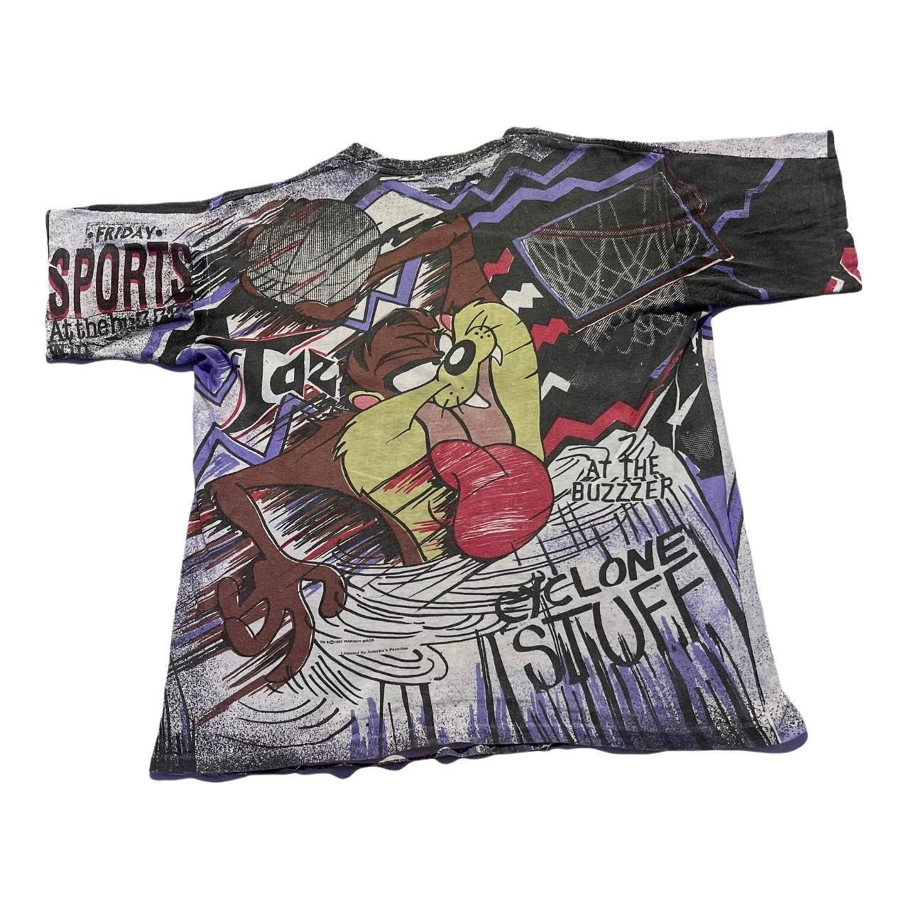 Vintage × Warner Bros Vintage Taz Dunking Basketball Looney Tunes T-Shirt Size US L / EU 52-54 / 3 - 2 Thumbnail