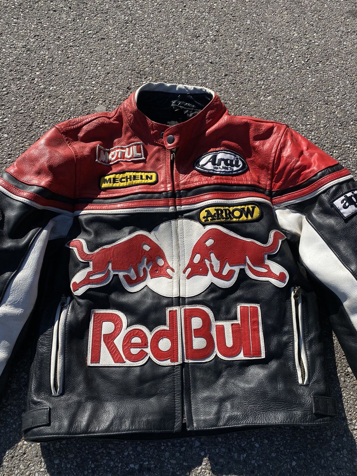 Red Bull × Vintage Vintage Red Bill Racing Leather Jacket Size US M / EU 48-50 / 2 - 3 Thumbnail