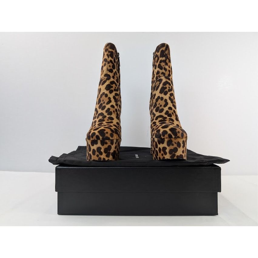 Saint Laurent Paris o1rshd1 Billy Pony Boots in Brown Leopard Size US 10 / IT 40 - 16 Thumbnail