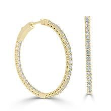 Other 14k Gold & Diamond Flexible Hoops 1.25'' Size ONE SIZE - 1 Thumbnail