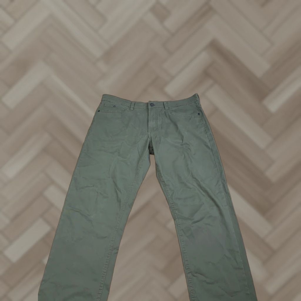 Vintage Cooper & Oak Pants Mens 34x30 Green Straight Casual Outdoor Stretch Chino - 12514 Size US 34 / EU 50 - 1 Thumbnail