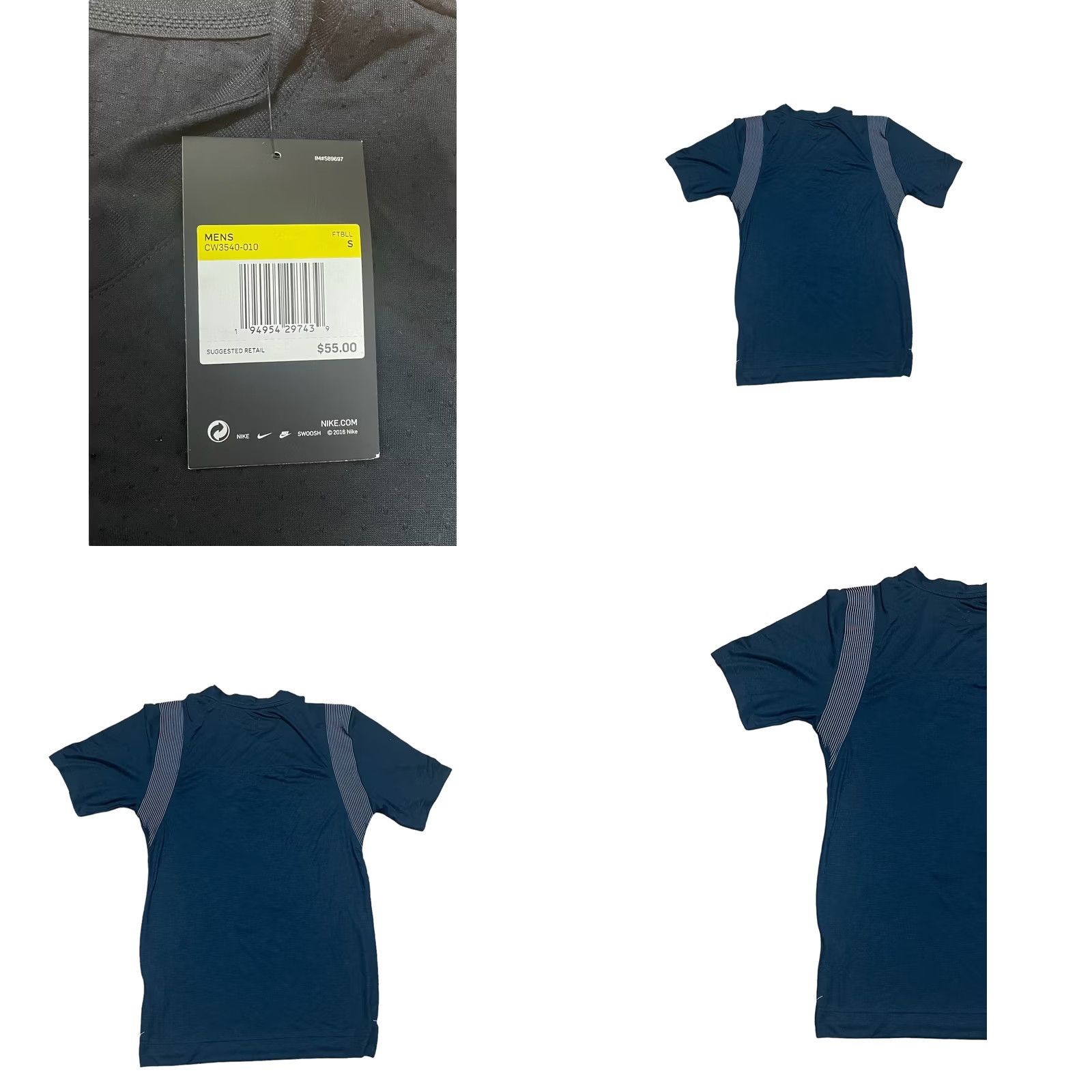Nike Nike Dri-Fit ShortSleeve Player Shirt UV Black Men's SportsFootball Small NWT Size US S / EU 44-46 / 1 - 8 Thumbnail