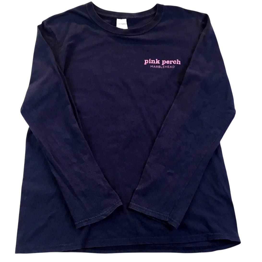 Gildan Marblehead T-Shirt Pink Fish Perch Long Slv T-Shirt Blue Med Size M / US 6-8 / IT 42-44 - 1 Thumbnail