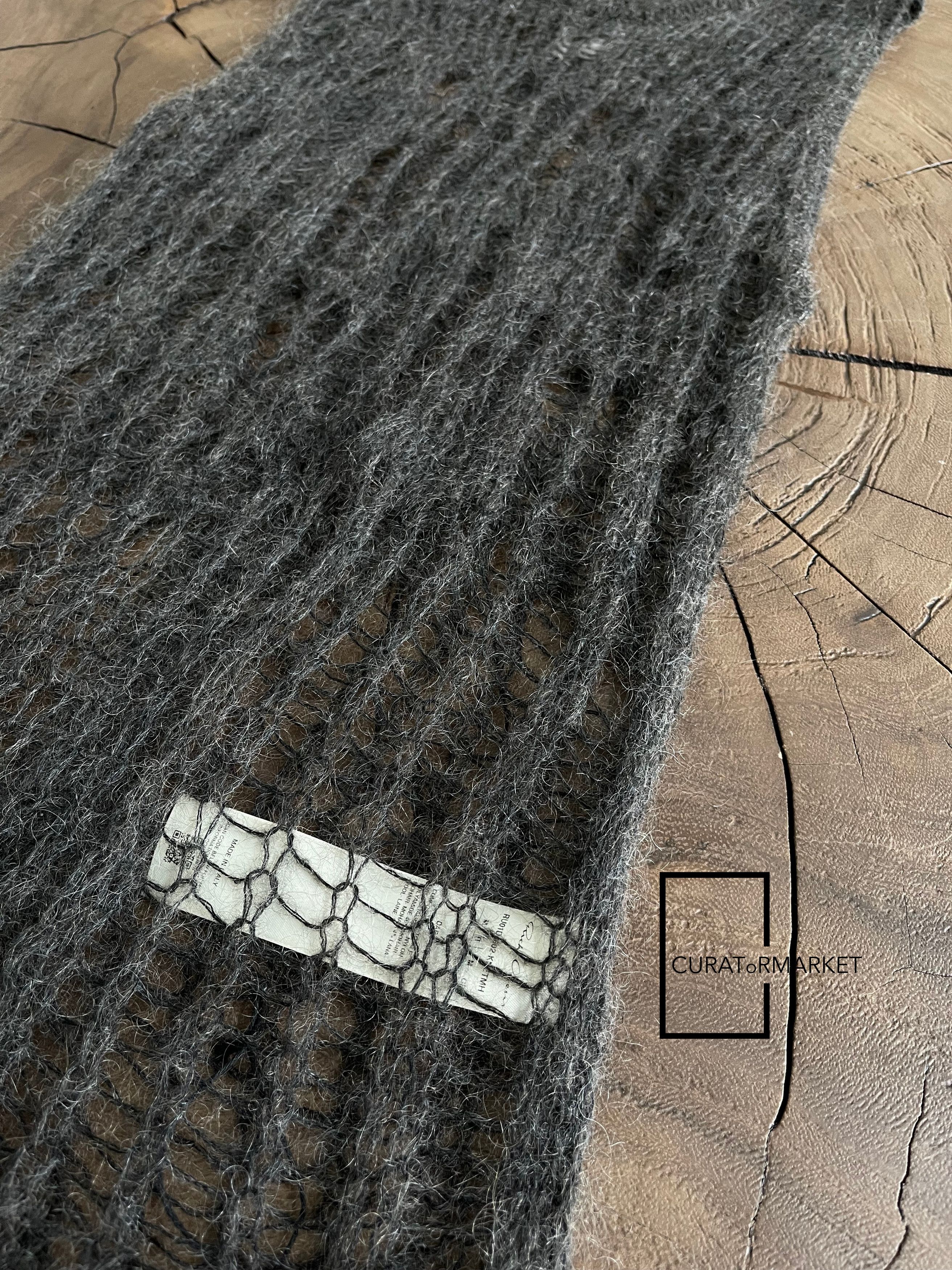 Rick Owens Wool Blend Dark Dust Hand Knit Spider Tank Top SS24 Lido Size US M / EU 48-50 / 2 - 2 Thumbnail