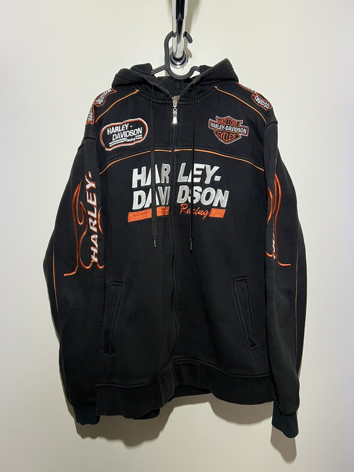 Harley Davidson Racing vintage zip-up hoodie