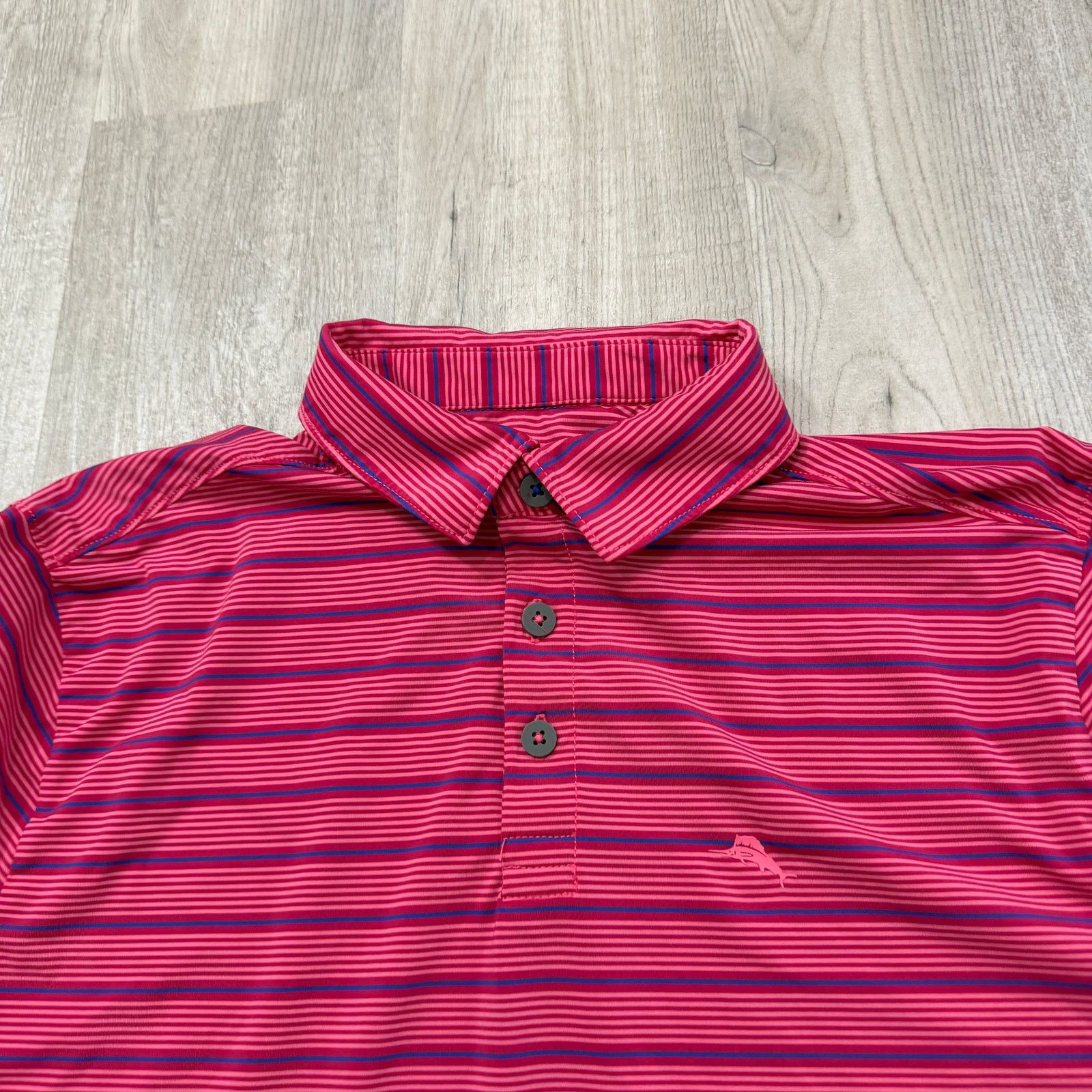 Tommy Bahama Tommy Bahama Island Zone Polo Shirt Men's Small Pink Striped Size US S / EU 44-46 / 1 - 3 Thumbnail