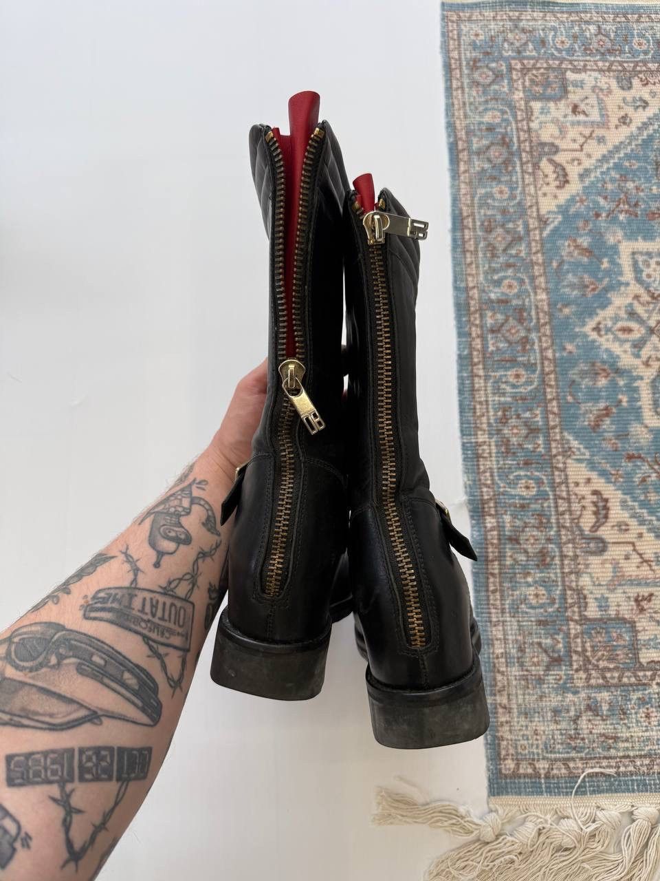 Dirk Bikkembergs Dirk Bikkembergs Zip Up Engineer Leather Boots Size US 6 / EU 39 - 8 Thumbnail