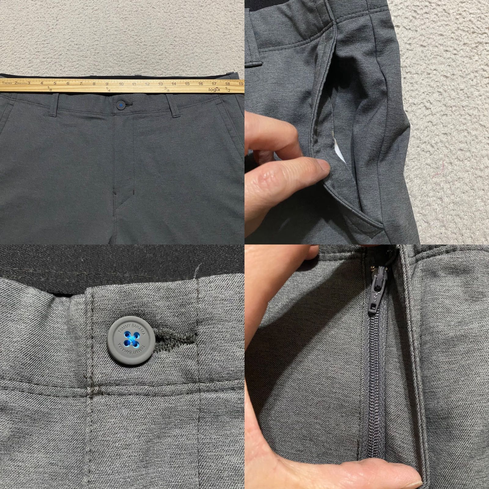 Tommy Bahama Tommy Bahama Mens 38x34 Pants Gray Straight Chino Outdoor Golf Business Casual Formal Winter Summer Spring Fall Pockets Zip Button Regular Mens Size US 38 / EU 54 - 8 Thumbnail