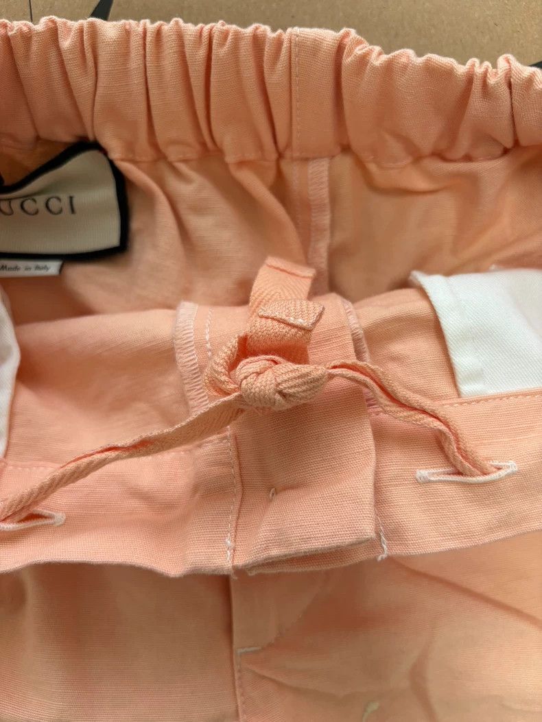 Gucci GucciPink stitching beige bamboo knot yarn all-cotton short Size 25" / US 0 / IT 36 - 9 Thumbnail