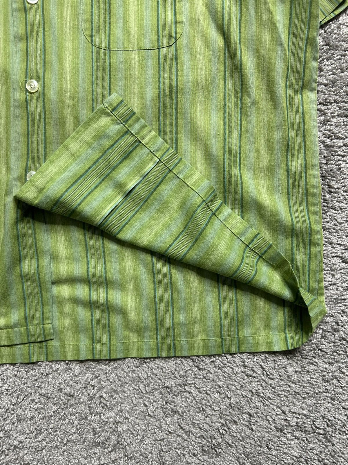 Vintage Vintage 50s/60s Loop Collar Striped Short Sleeve Button Up Size US L / EU 52-54 / 3 - 3 Thumbnail