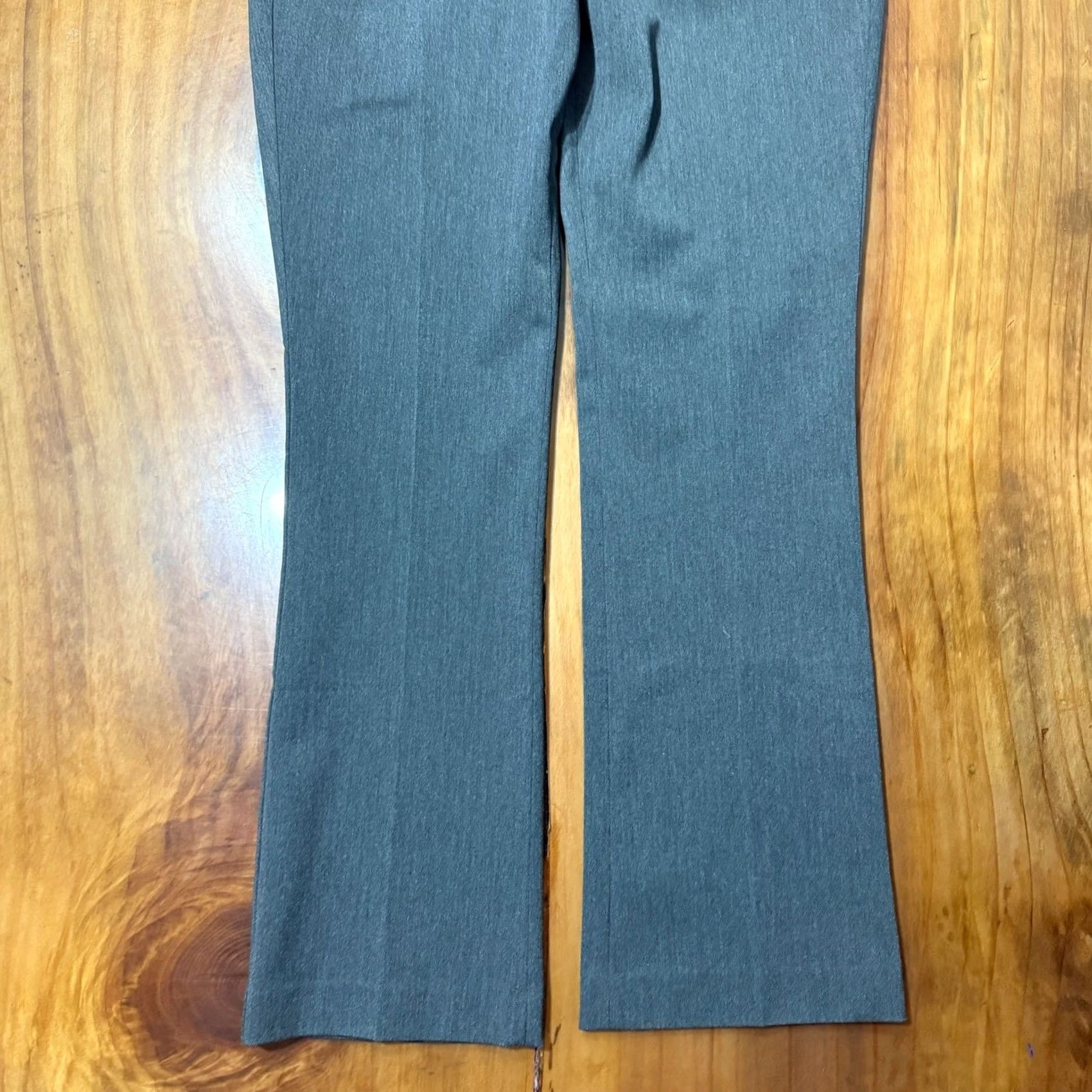 Express Express Pants Women City Dress Pants Mid Rise 6 Solid Knit Polyester Gray 30in Inseam 30in Size 30" / US 8 / IT 44 - 2 Thumbnail