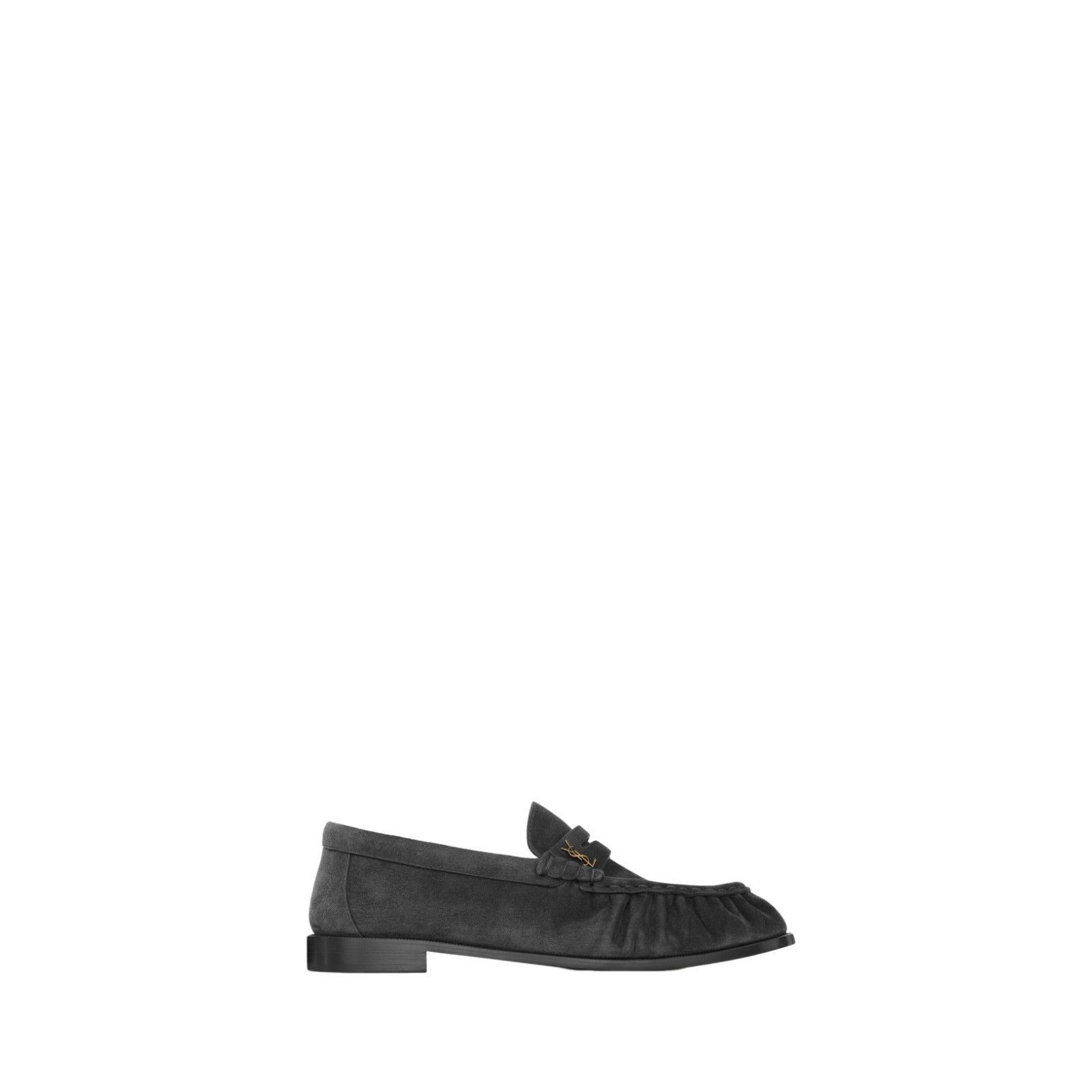 SAINT LAURENT Le Loafer $1200 Mickey Gray Suede Loafers New