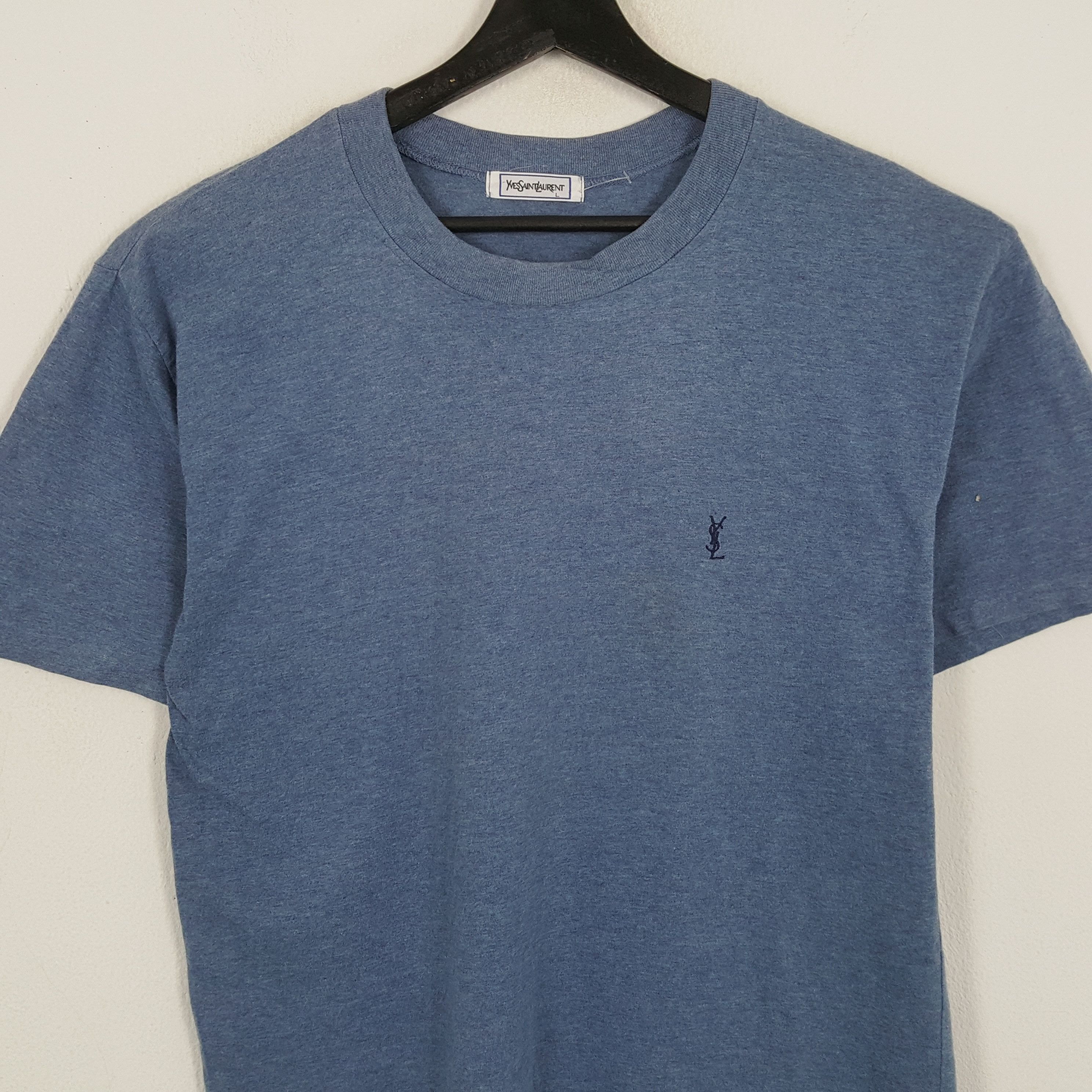 Vintage × Yves Saint Laurent YVES SAINT LAURENT Small Logo Design Vintage Tshirt Size US M / EU 48-50 / 2 - 2 Thumbnail