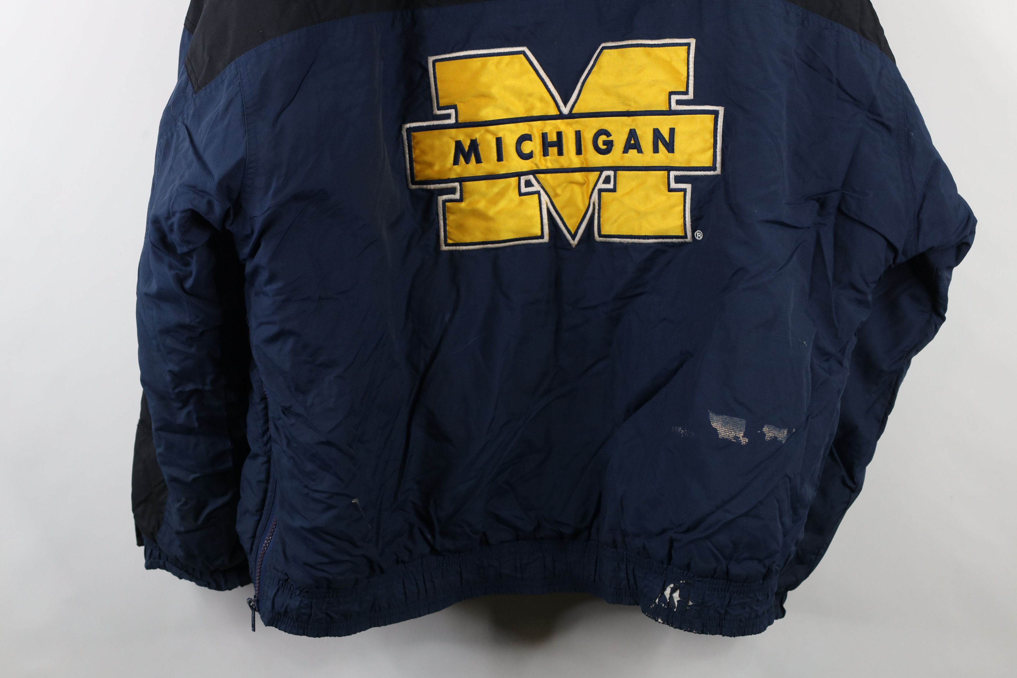 Starter Vintage 90s Starter University of Michigan Puffer Jacket Size US XL / EU 56 / 4 - 18 Thumbnail