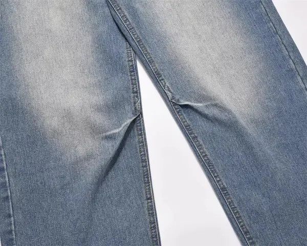 Japanese Brand Rena Men's loose casual wide-leg straight gradient jeans Size US 32 / EU 48 - 6 Thumbnail