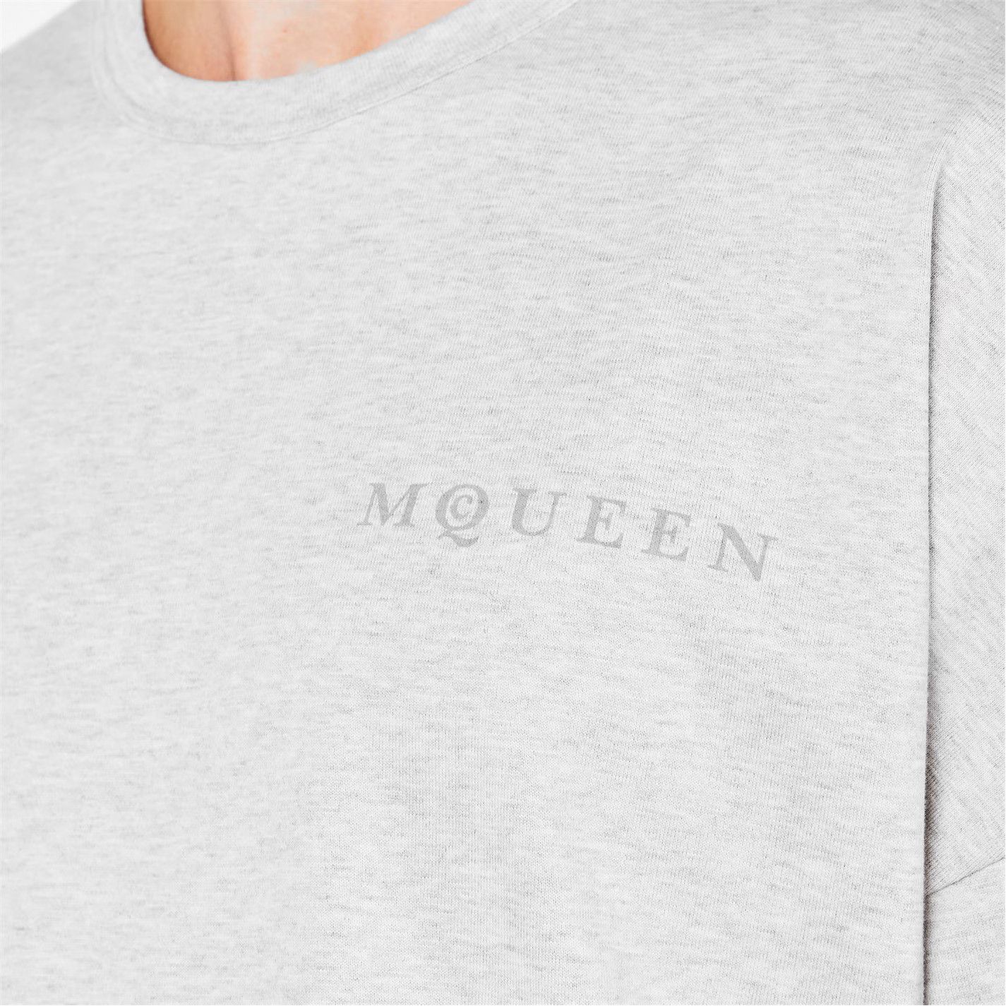 Alexander McQueen o1g2r1mq0326 Cotton Oversized T-Shirt in Grey Size US M / EU 48-50 / 2 - 5 Thumbnail