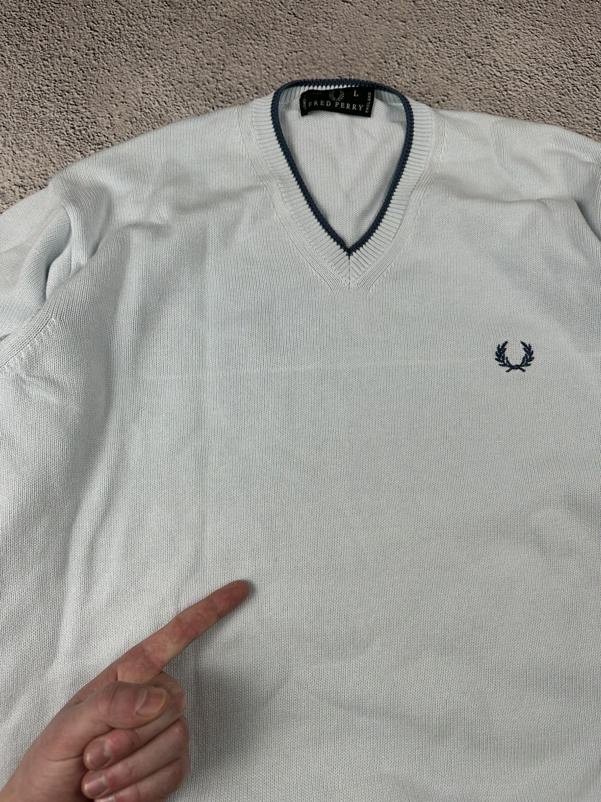 Fred Perry Vintage Fred Perry Knitwear Sweater Rare 90s Striped Y2K Size US L / EU 52-54 / 3 - 5 Thumbnail
