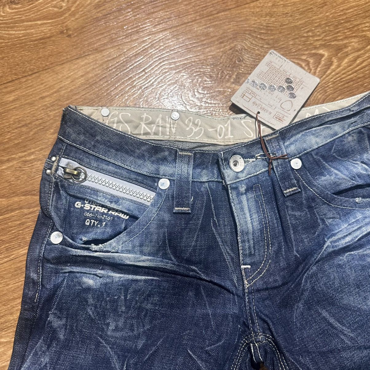 G-Star G STAR RAW 3301 Faded Dark Wash Jeans Size 32 Size 24" / US 00 / IT 34 - 5 Thumbnail