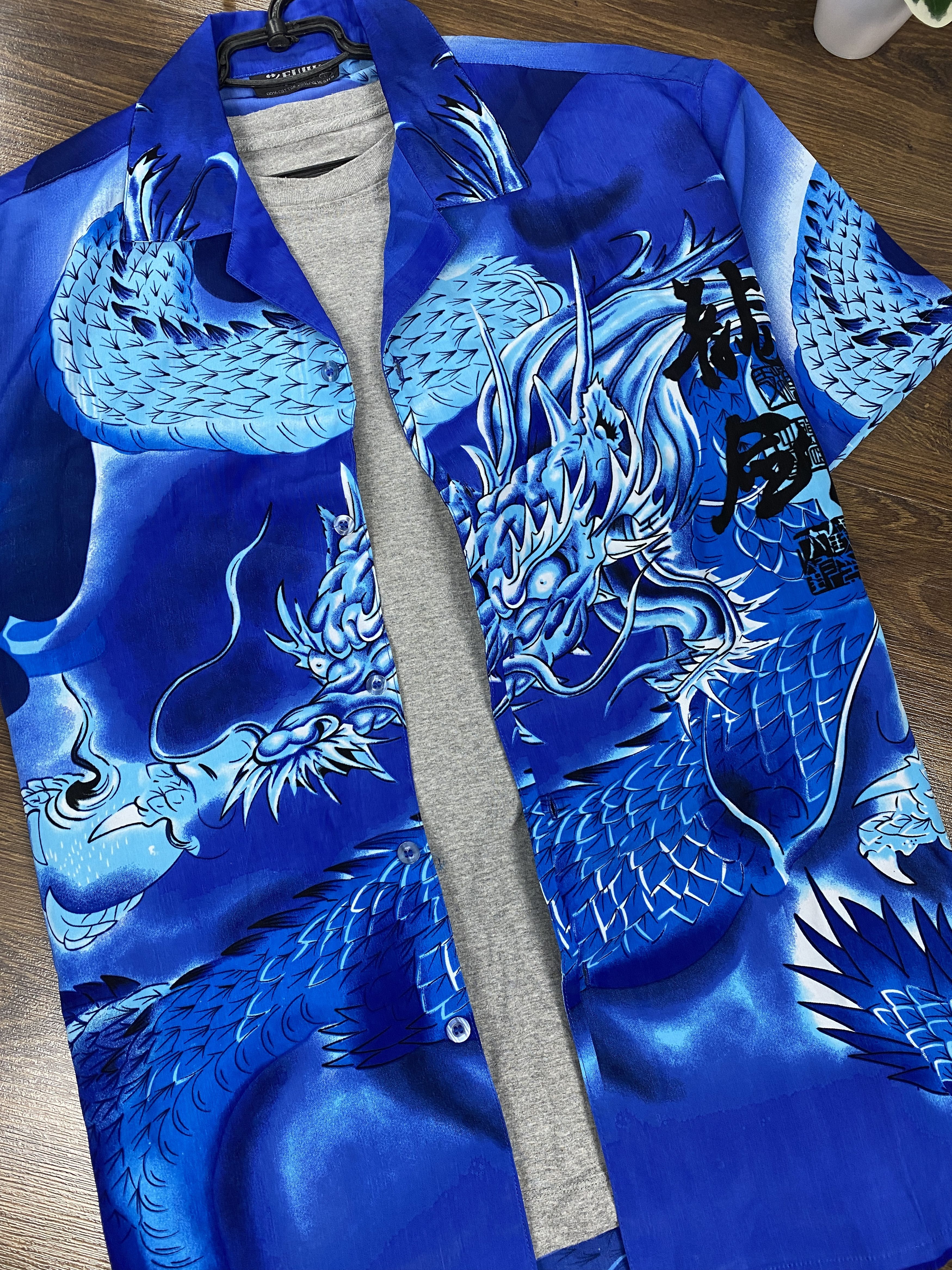 Japanese Brand Dragon Print vintage hawaiian shirt y2k aloha Size US L / EU 52-54 / 3 - 3 Thumbnail