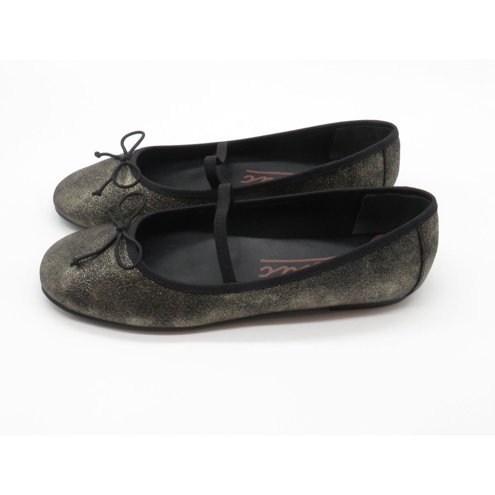 Other Zodiac Women's Glittery Black Ballet Flats With Bow Detail S Size US 7.5 / IT 37.5 - 5 Thumbnail